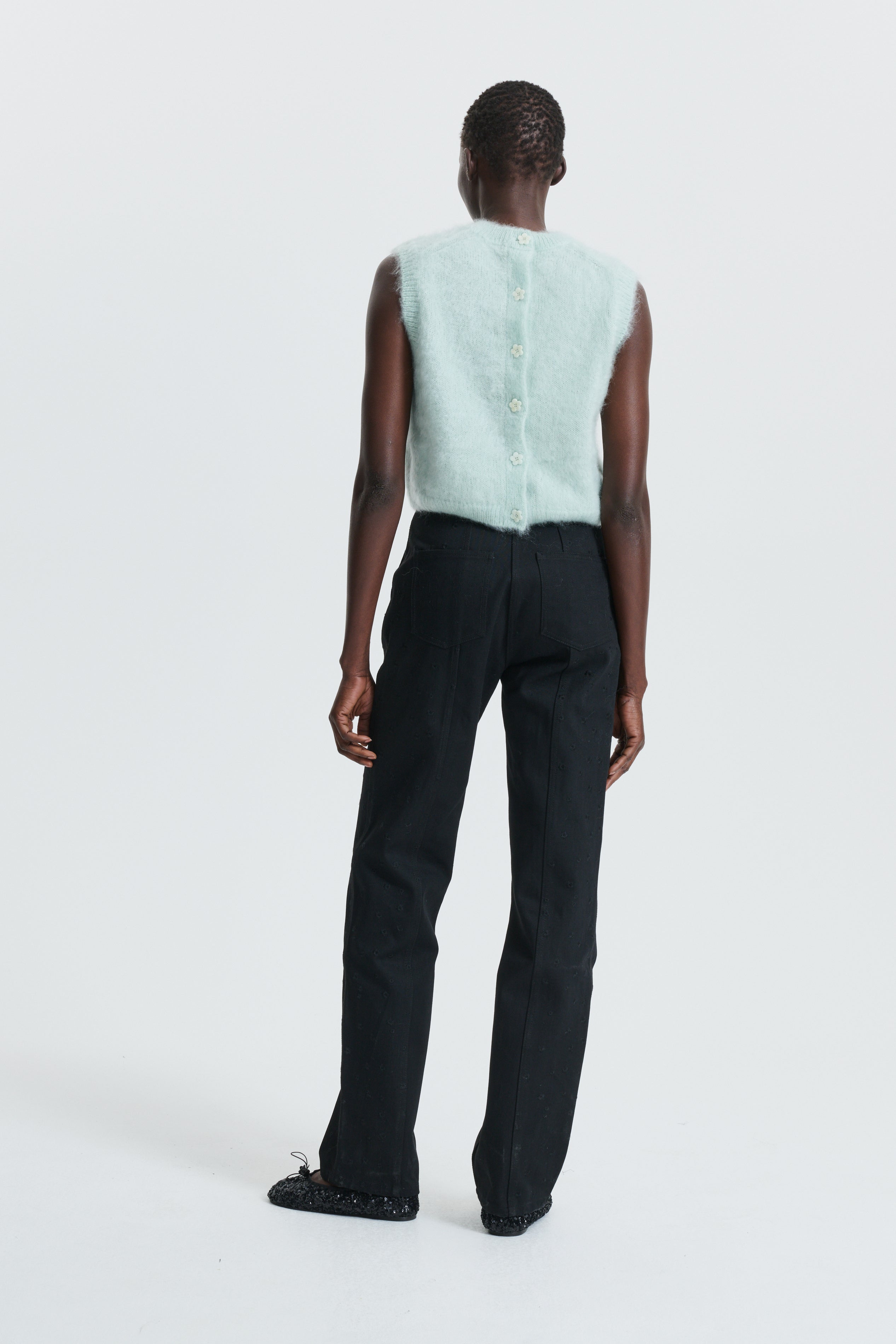 CBFEE | VEST SILK MOHAIR KNIT MINT