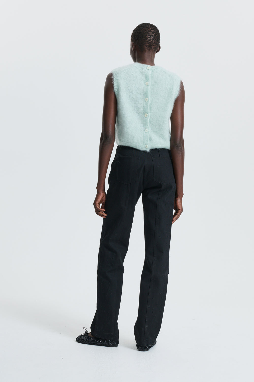 CBFEE | VEST SILK MOHAIR KNIT MINT