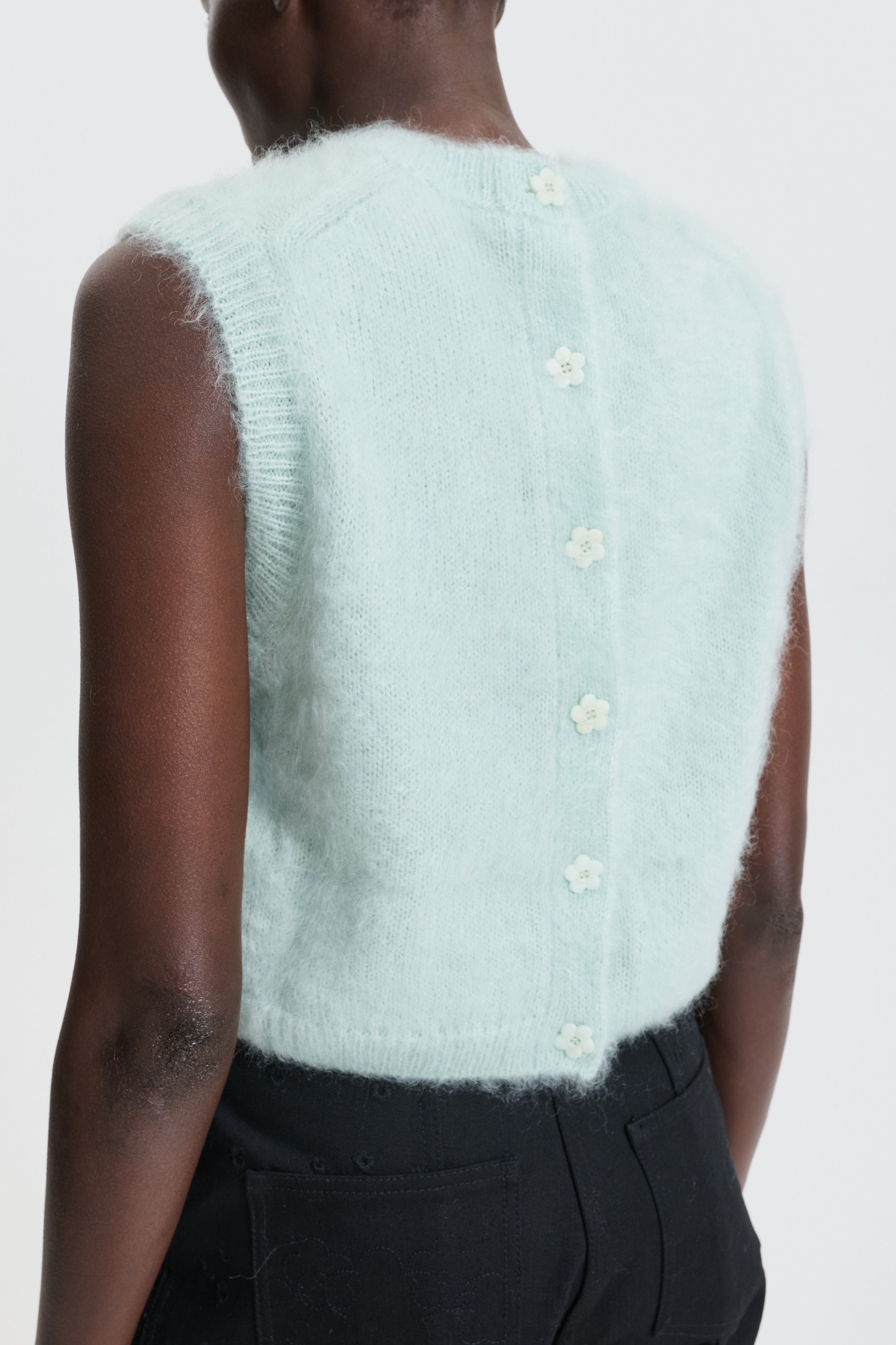 CBFEE | VEST SILK MOHAIR KNIT MINT