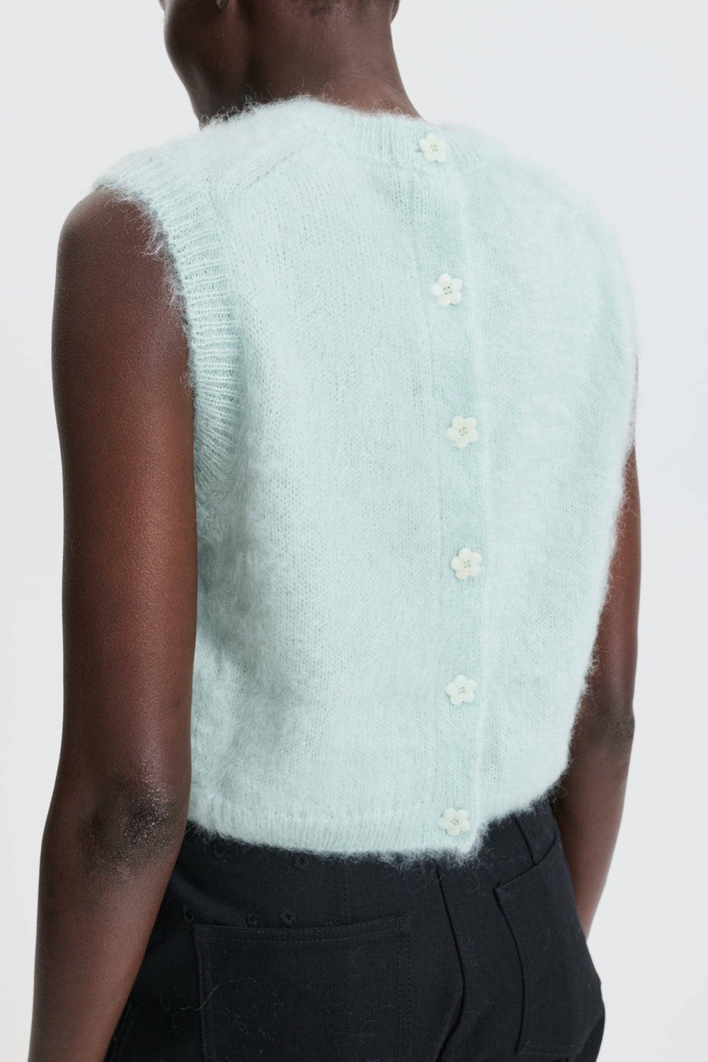 CBFEE | VEST SILK MOHAIR KNIT MINT