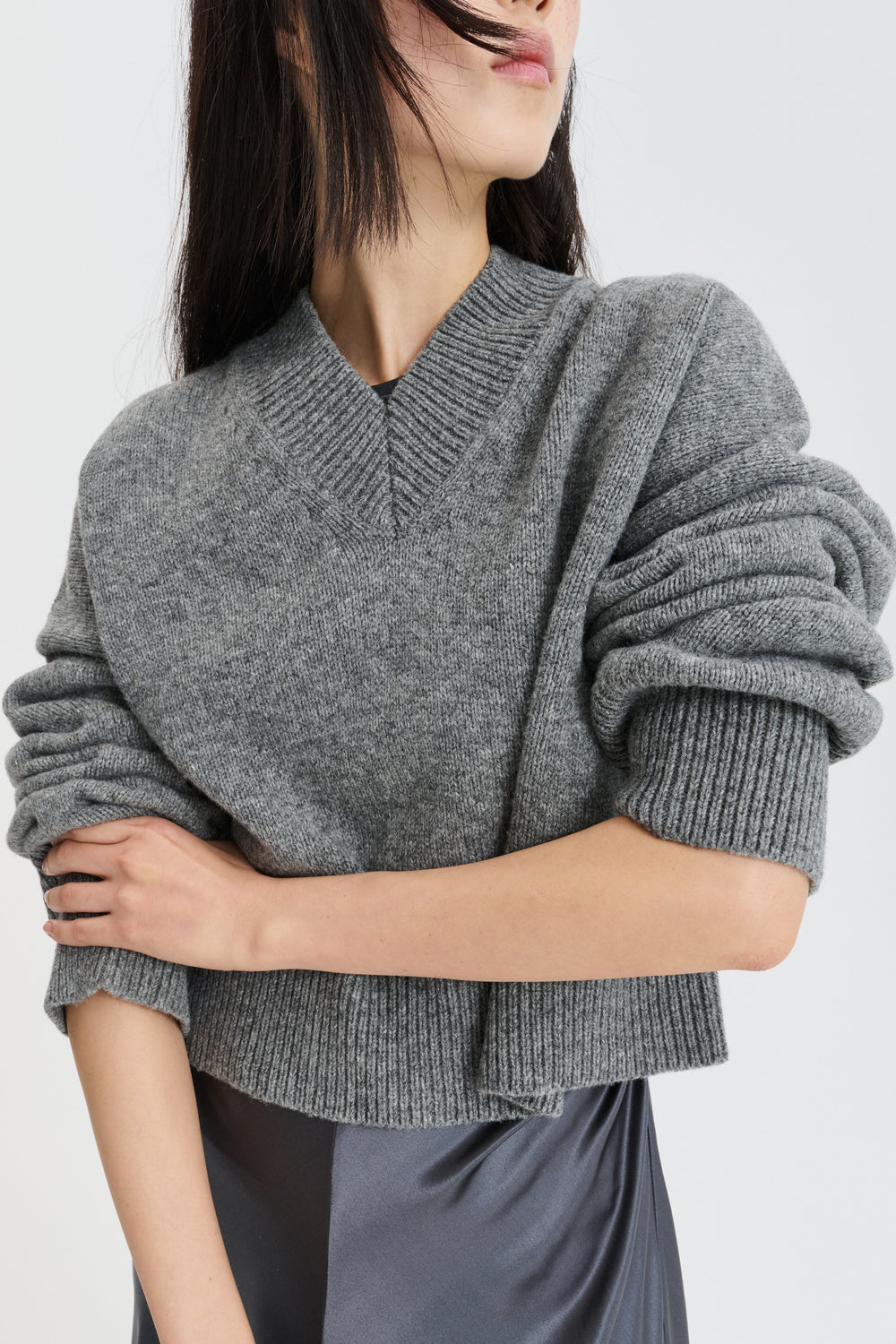 CBFENNE | JUMPER WINTER LAMBSWOOL GREY MELANGE