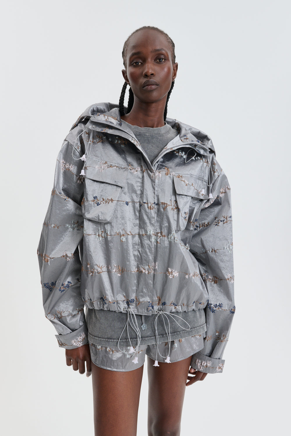 CBGERTIE | JACKET DAINTY JACQUARD GREY MULTI