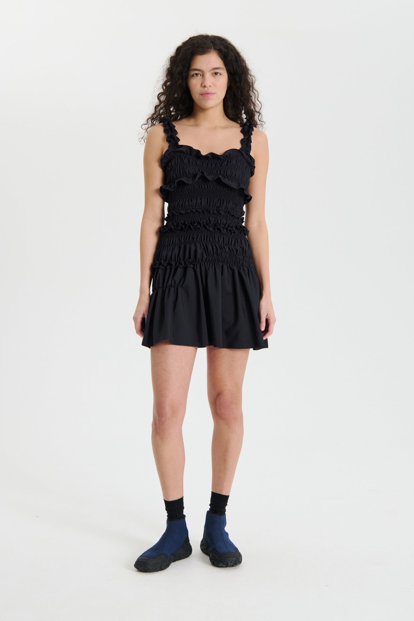 OONA DRESS | RECYCLED FAILLE | BLACK