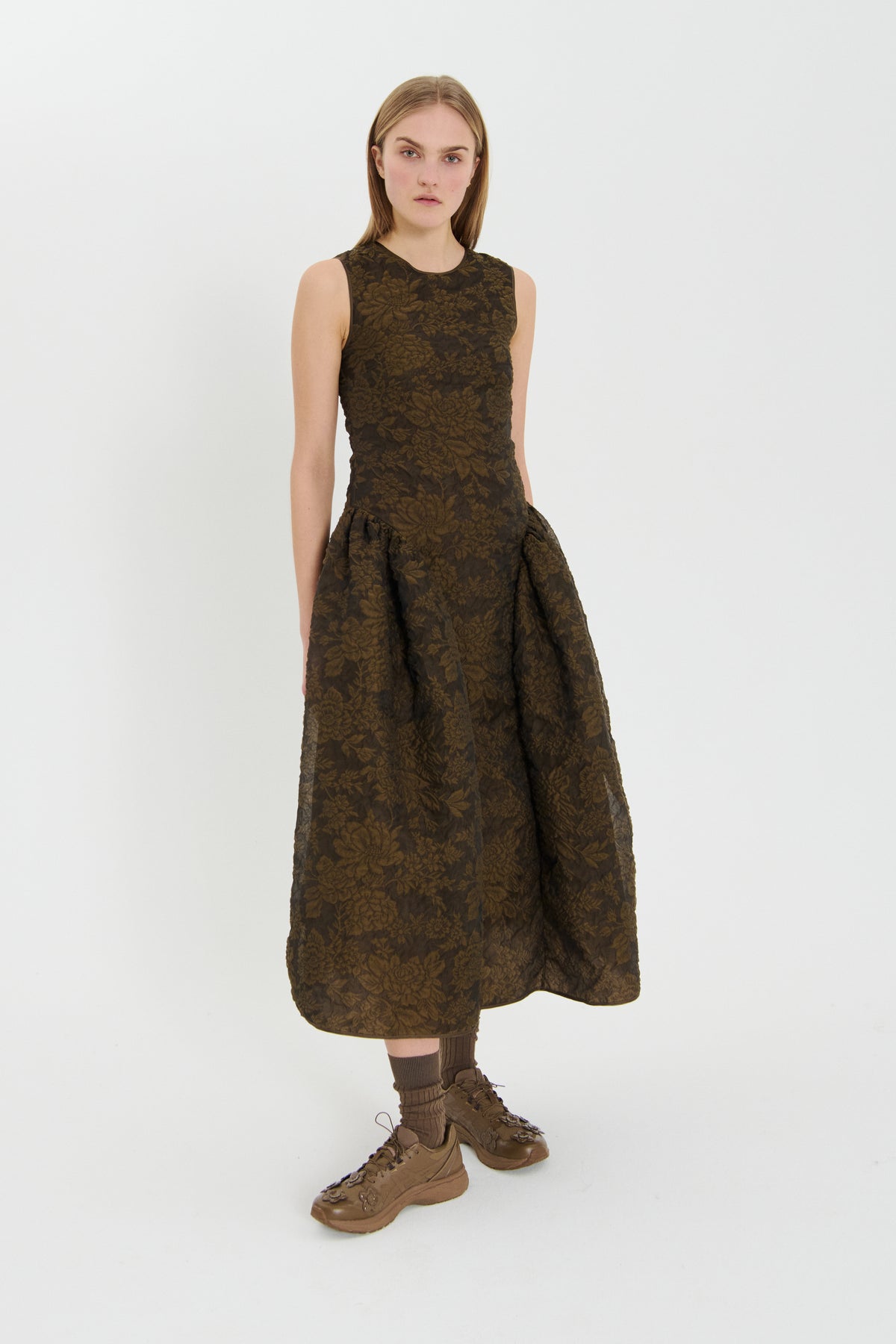 brown and green dress Wine Short Sleeves Lace Fit and Flare Maxi Dress for Women