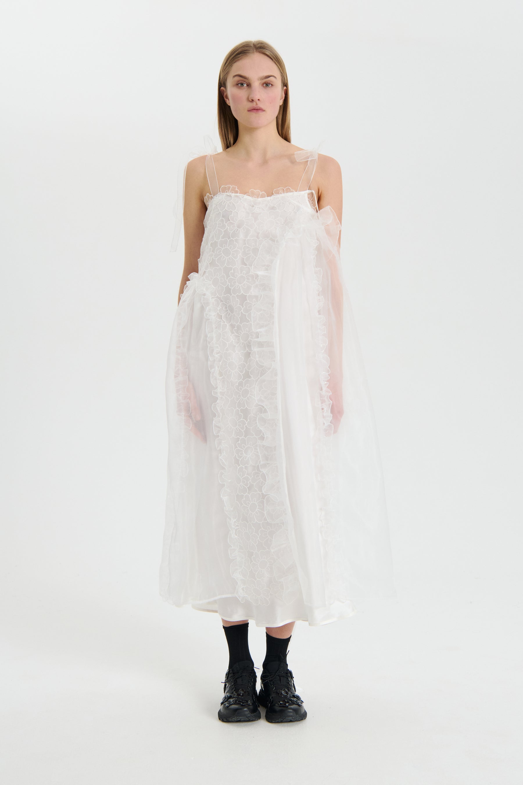 【CECILIE BAHNSEN】OSWALD ドレス OSWALD | DRESS MAGNOLIA EMBROIDERY WHITE