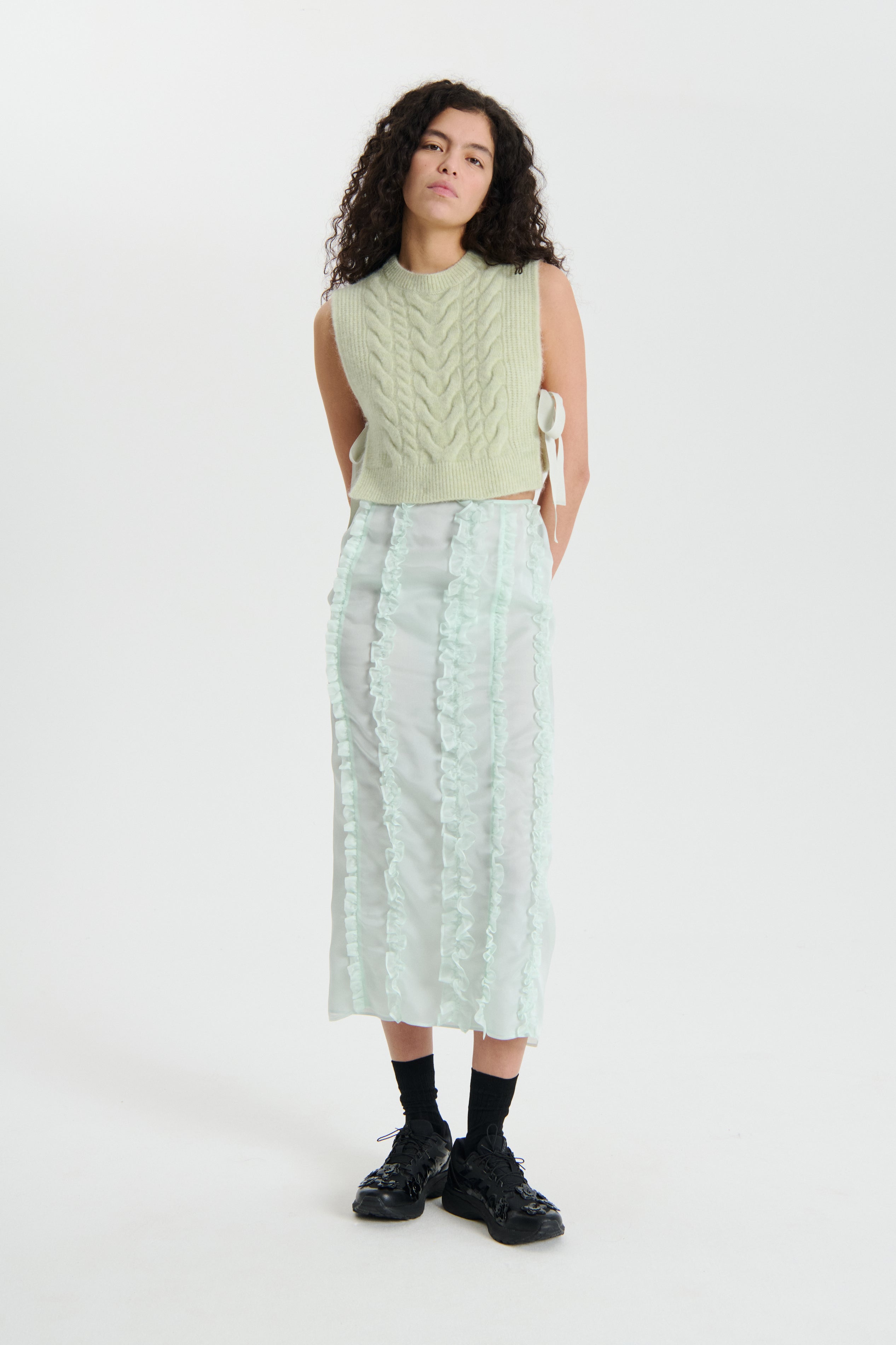 OCEAN | SKIRT SATIN ORGANZA MINT