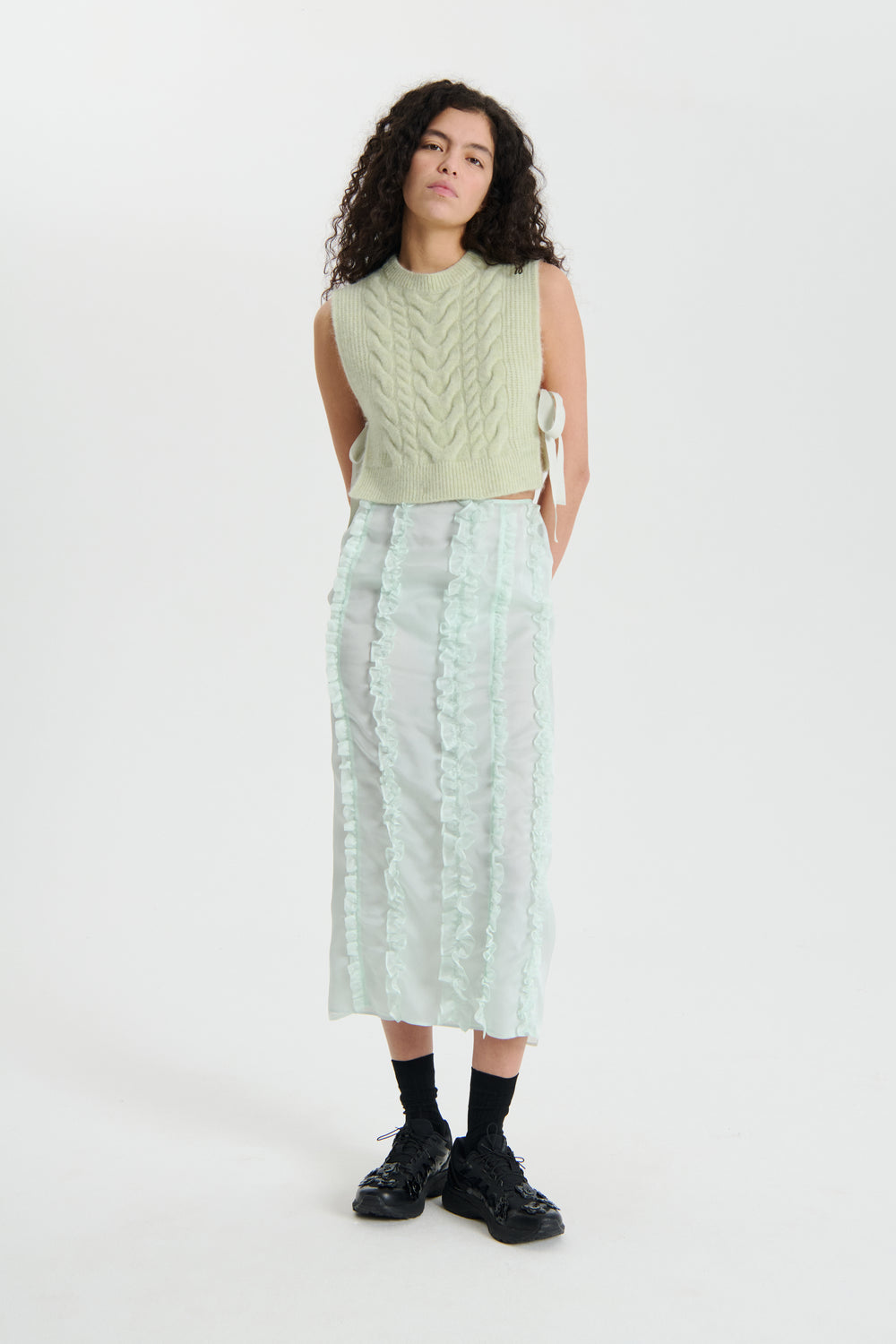 OCEAN | SKIRT SATIN ORGANZA MINT