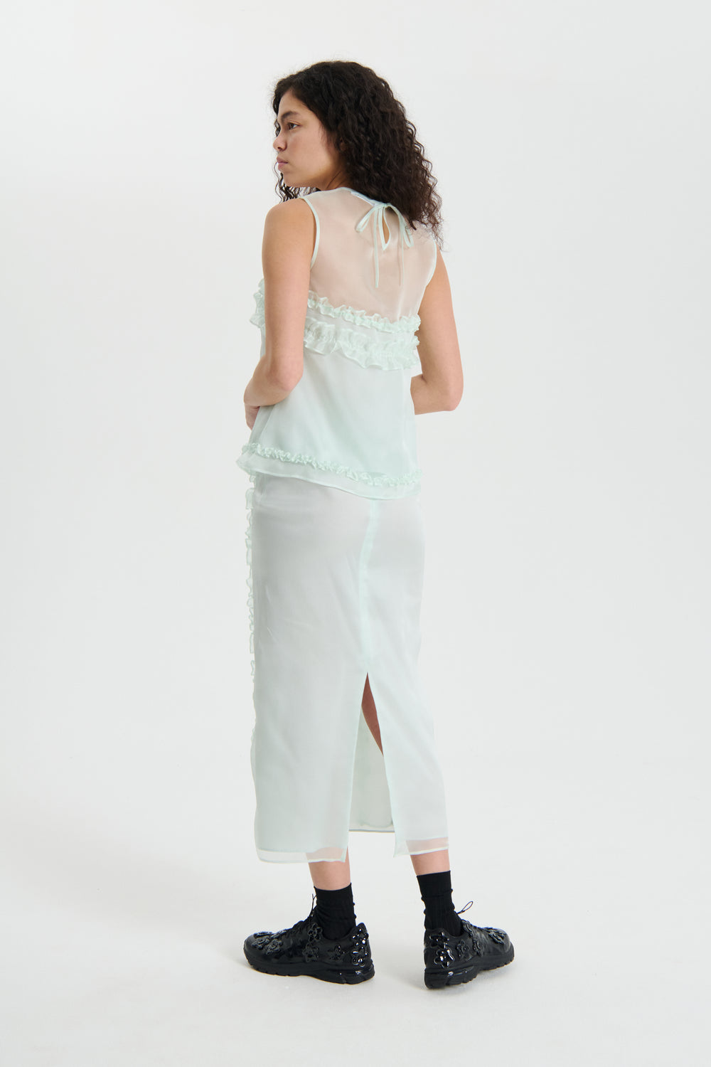 OCEAN | SKIRT SATIN ORGANZA MINT