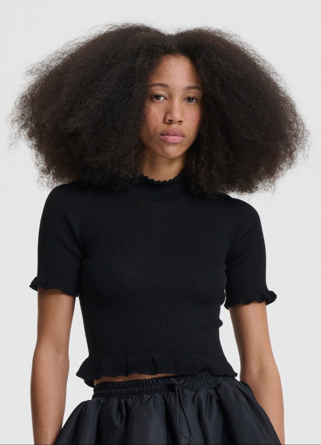 BENTLEY | TOP SEAMLESS KNIT BLACK
