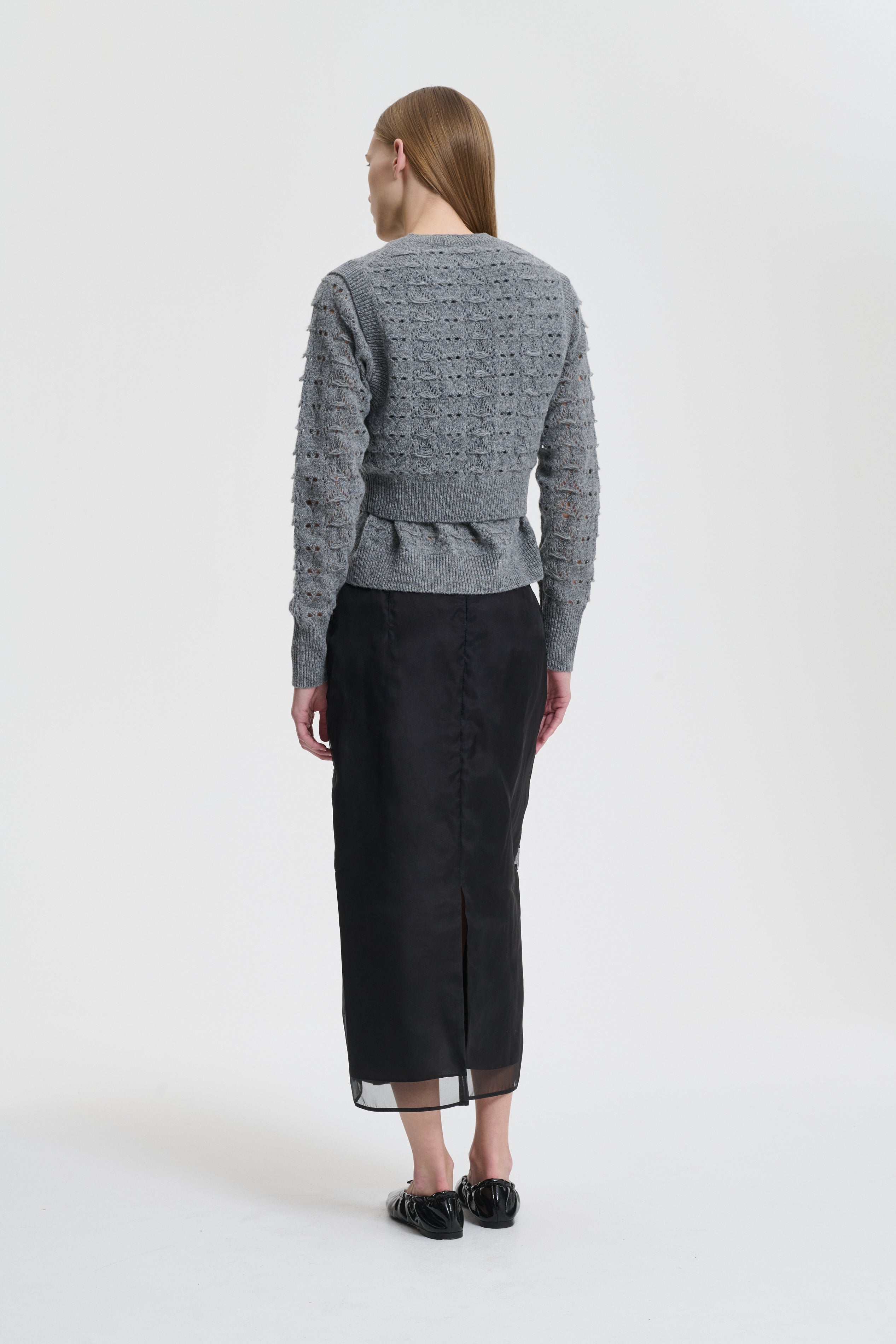 BIDANE | PULLOVER HERITAGE LACE KNIT LIGHT GREY – Cecilie Bahnsen BIDANE | PULLOVER HERITAGE LACE KNIT LIGHT GREY – Cecilie Bahnsen