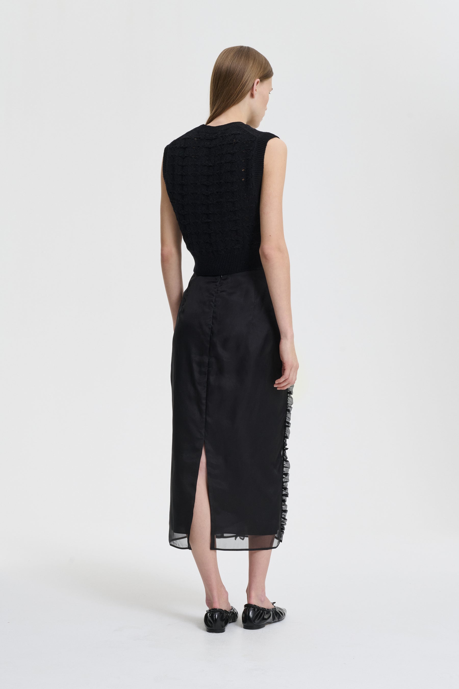 Cecilie Bahnsenビスチェ BRISA | VEST HERITAGE LACE KNIT BLACK