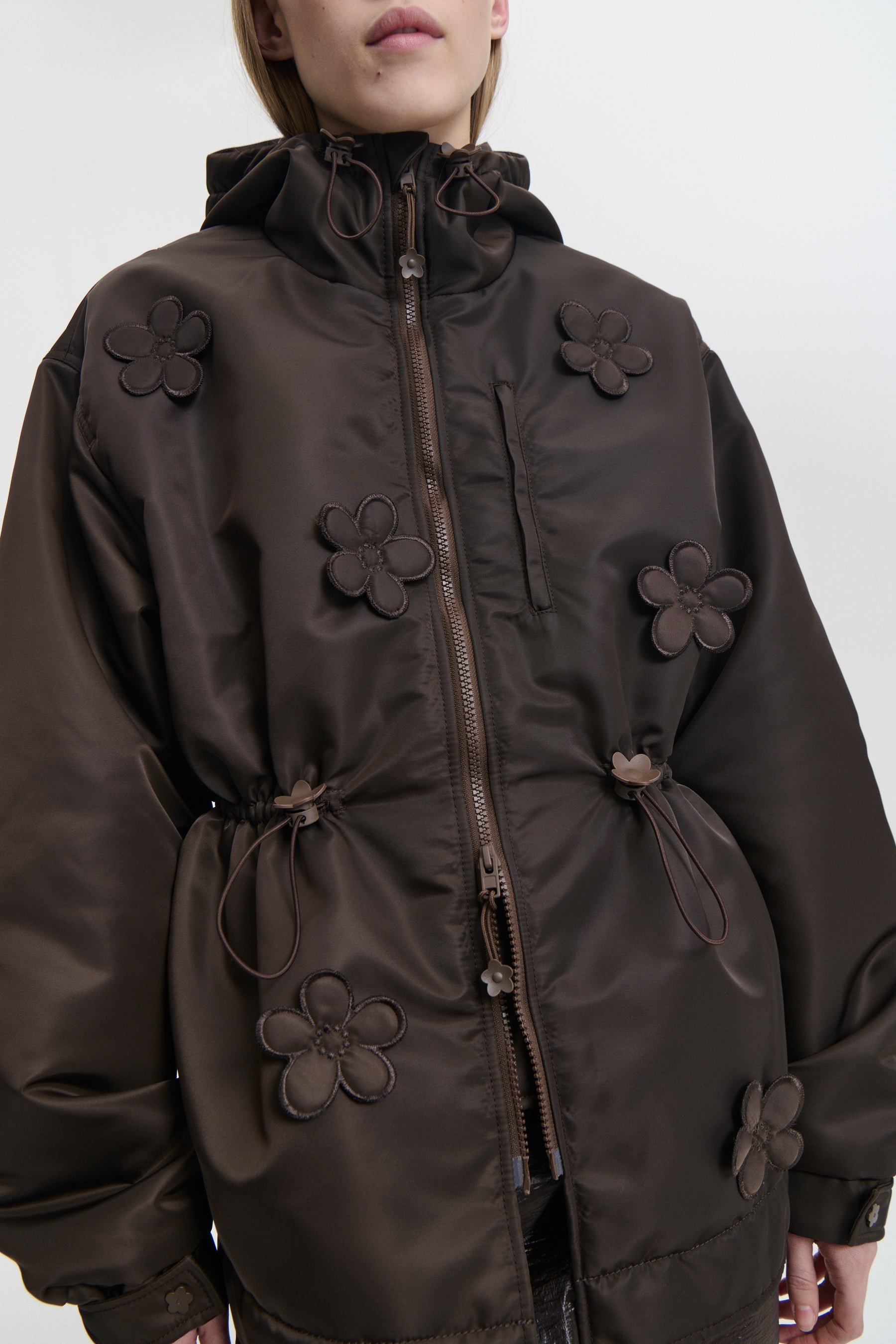 BECKY | JACKET NYLON BROWN