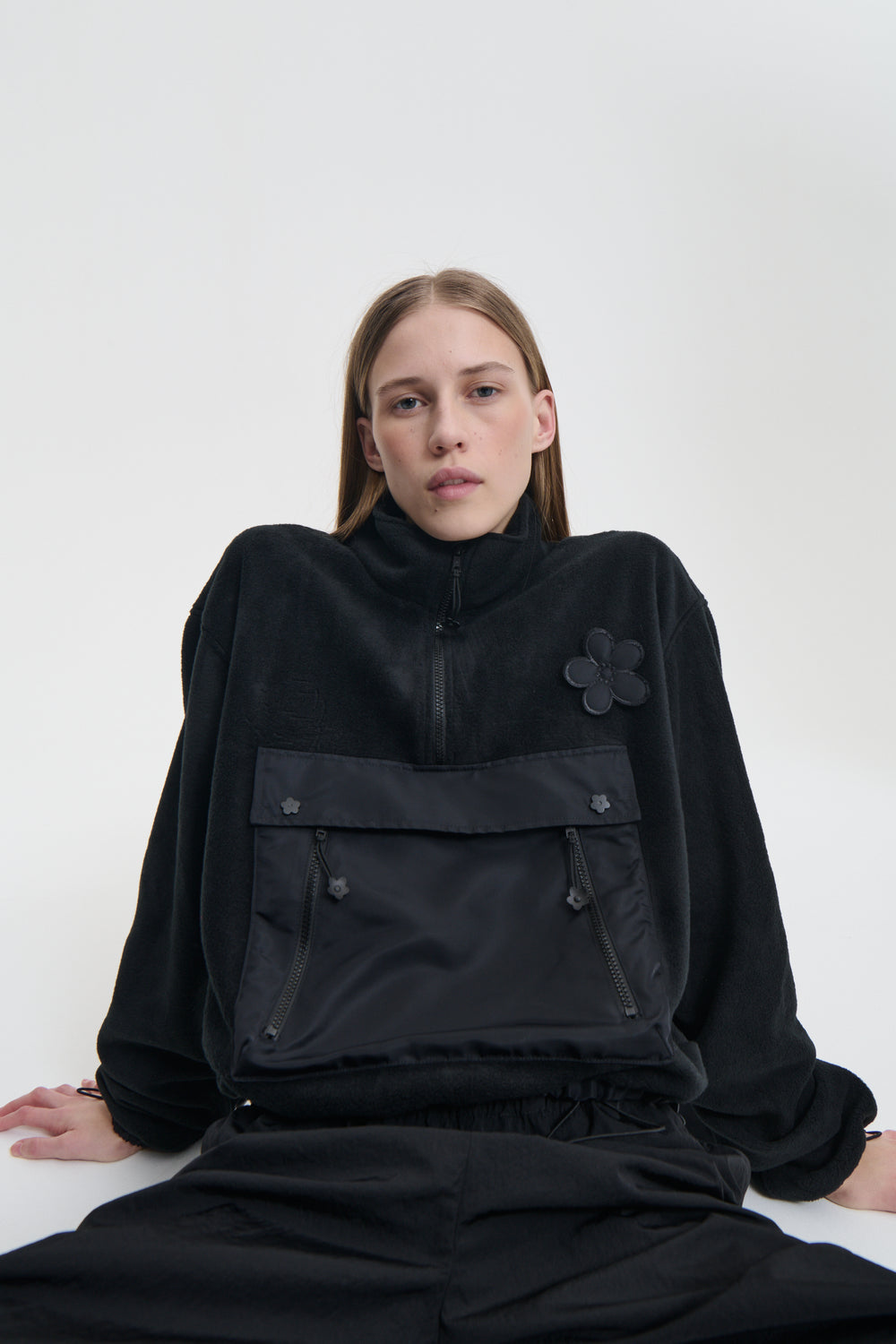 BASTIAN | ANORAK FLEECE BLACK