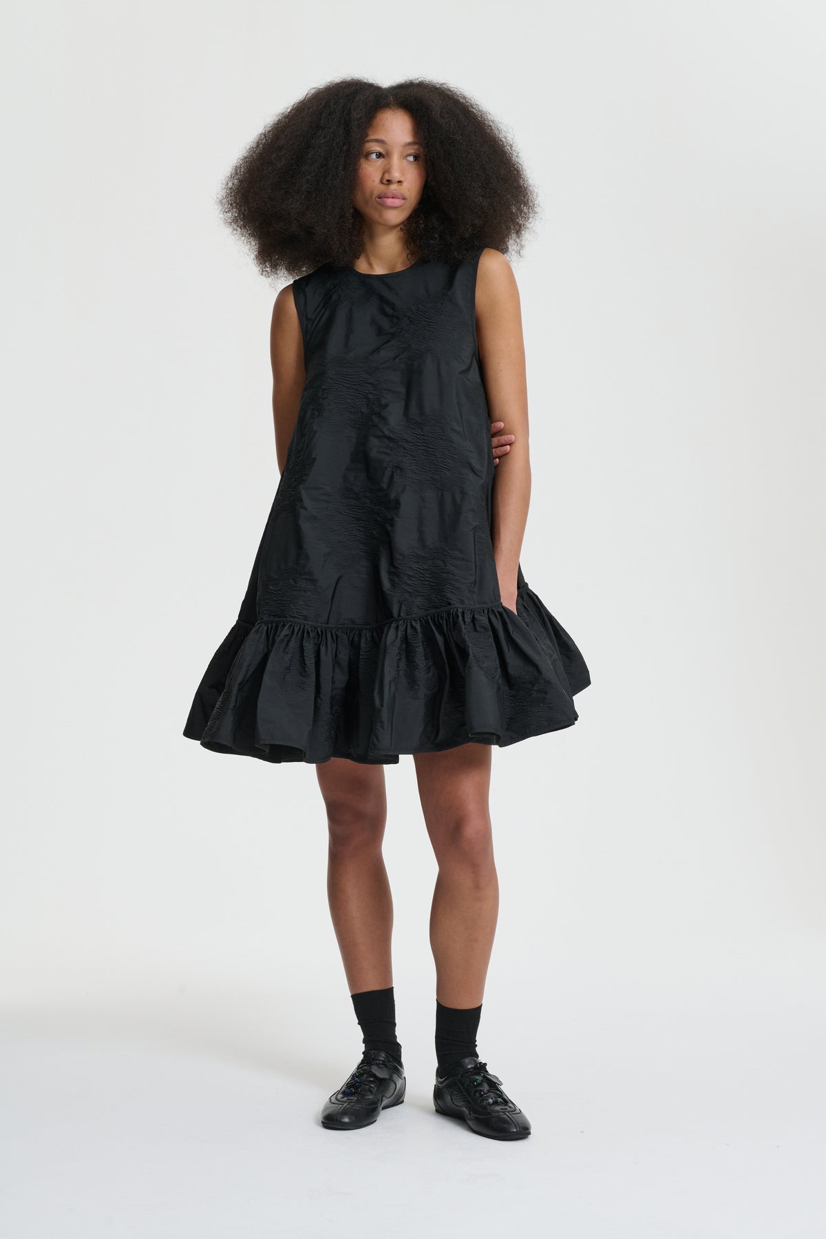 Cecilie Bahnsen Lala Borus Jacquard Dress in Black at Nordstrom, Size 6 Us