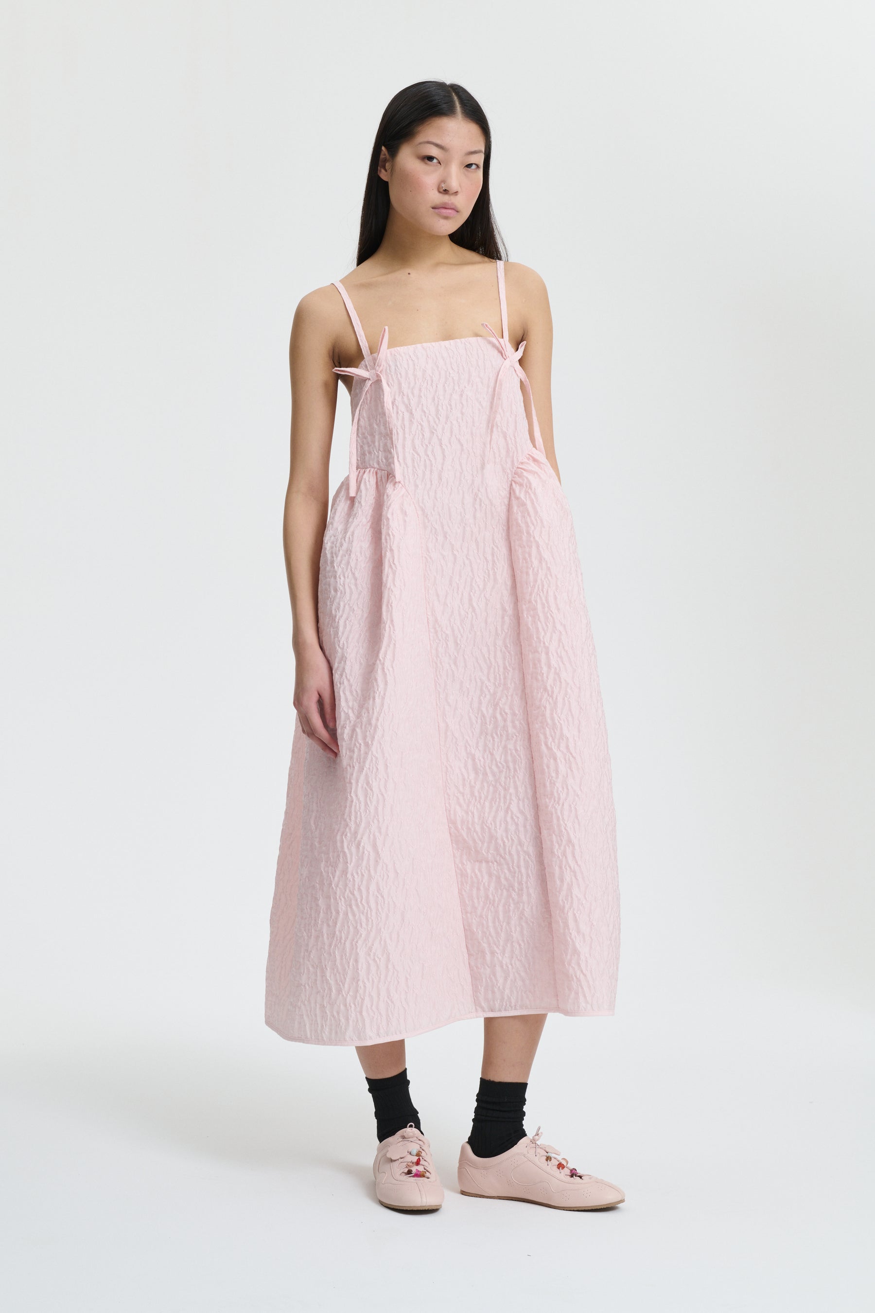 strapless open back dress AMBRA