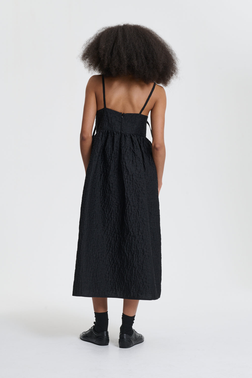 AMBRA | DRESS LOBELIA MATELASSÉ BLACK