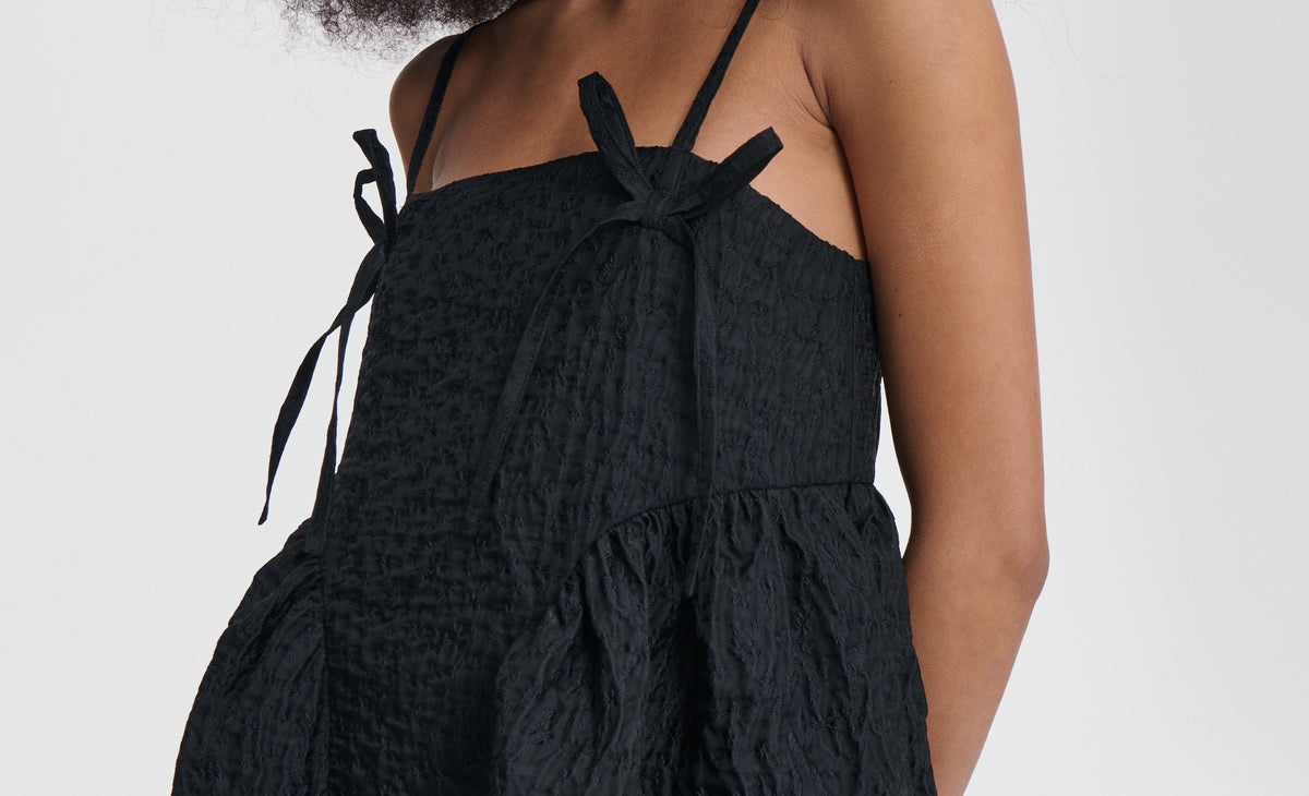 AMBRA | DRESS LOBELIA MATELASS BLACK Cecilie Bahnsen AMBRA | DRESS LOBELIA MATELASS BLACK Cecilie Bahnsen
