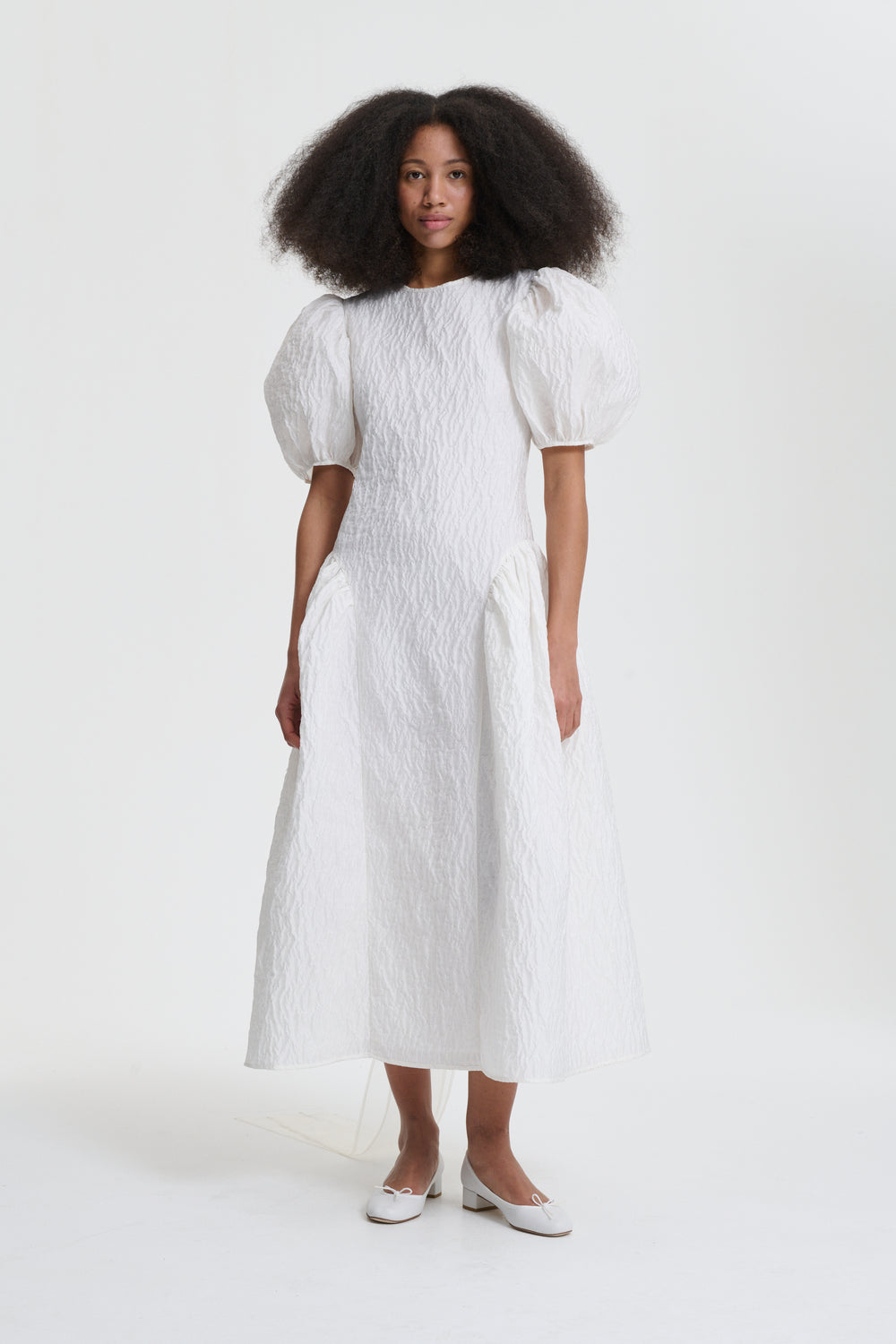 BALI | DRESS LOBELIA MATELASSÉ WHITE BRIDAL