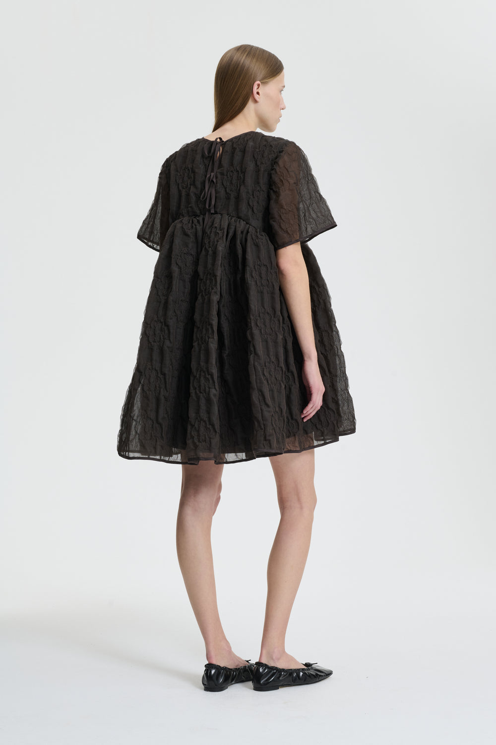 BRITNEY | DRESS AVENS MATELASSÉ SOIL BROWN