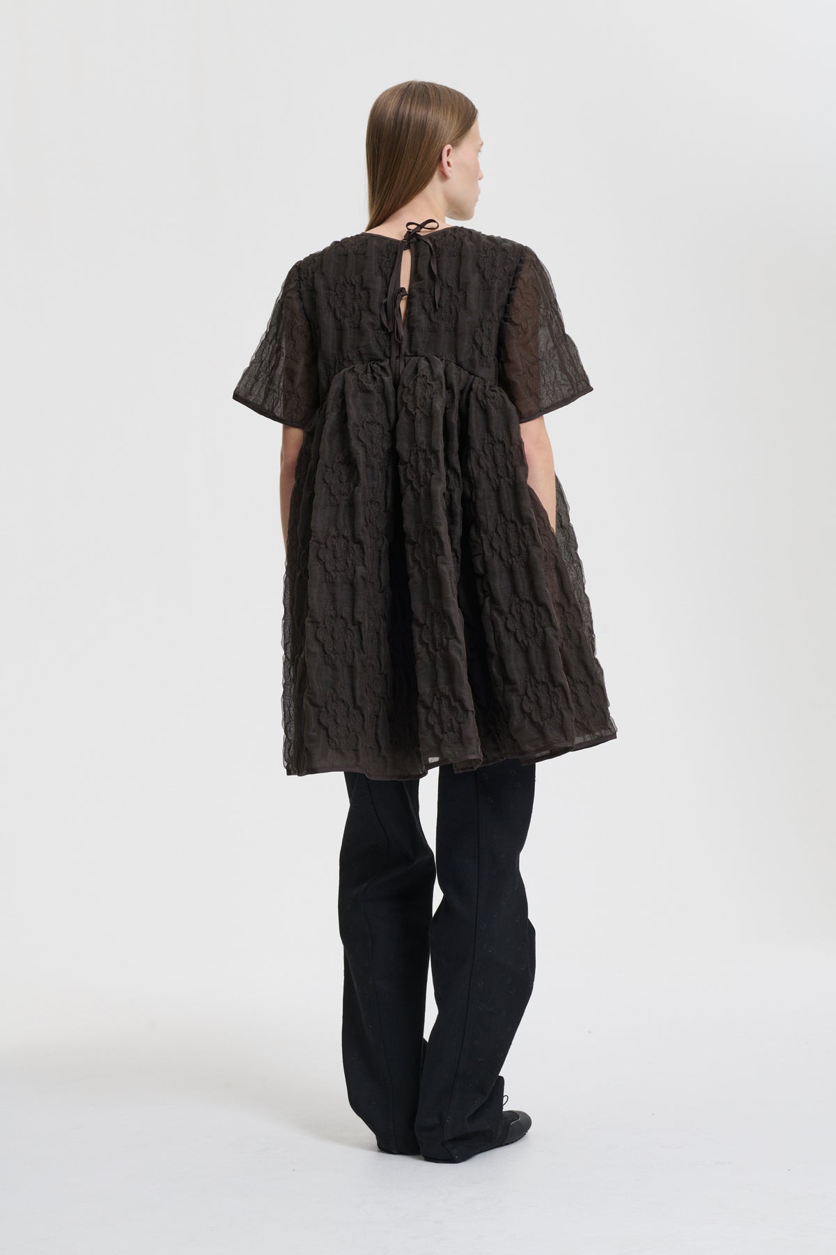 BRITNEY | DRESS AVENS MATELASS SOIL BROWN Cecilie Bahnsen BRITNEY | DRESS AVENS MATELASS SOIL BROWN Cecilie Bahnsen