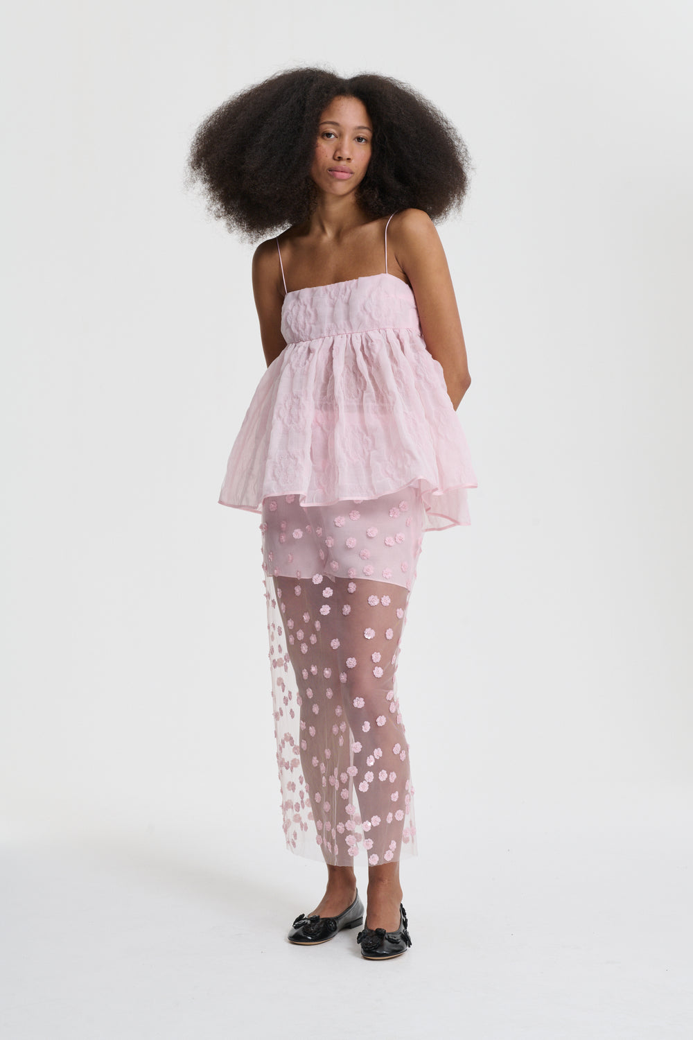 VERONICA | TOP AVENS MATELASSÉ PINK