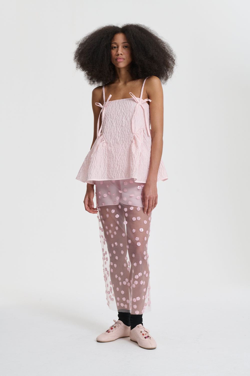 AKIRA | TOP LOBELIA MATELASSÉ BLUSH PINK