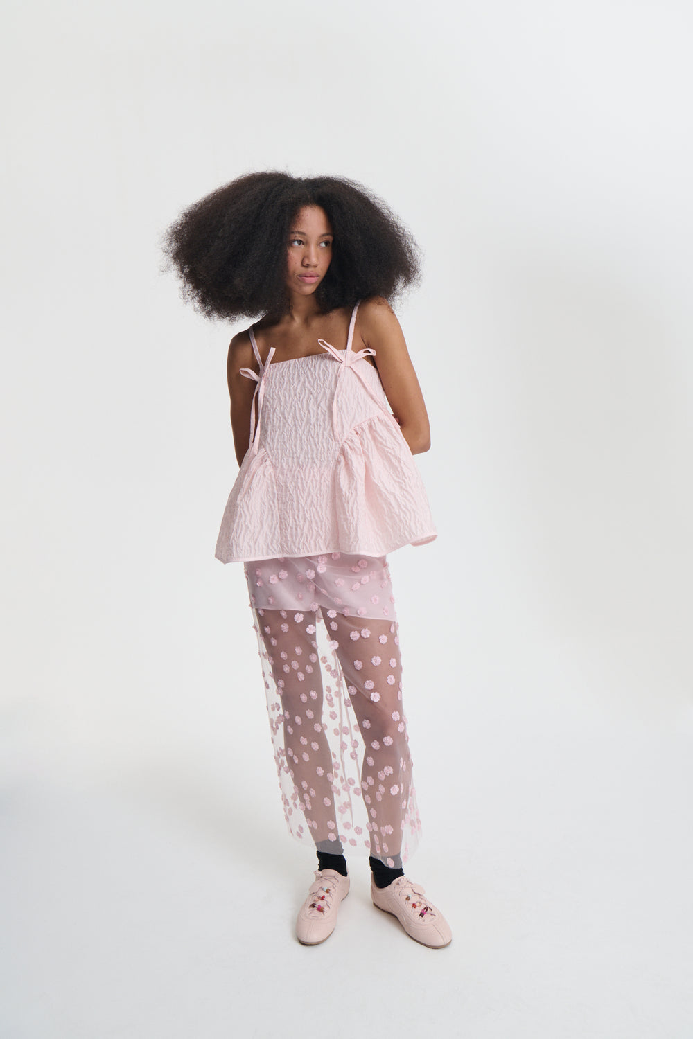 AKIRA | TOP LOBELIA MATELASSÉ BLUSH PINK