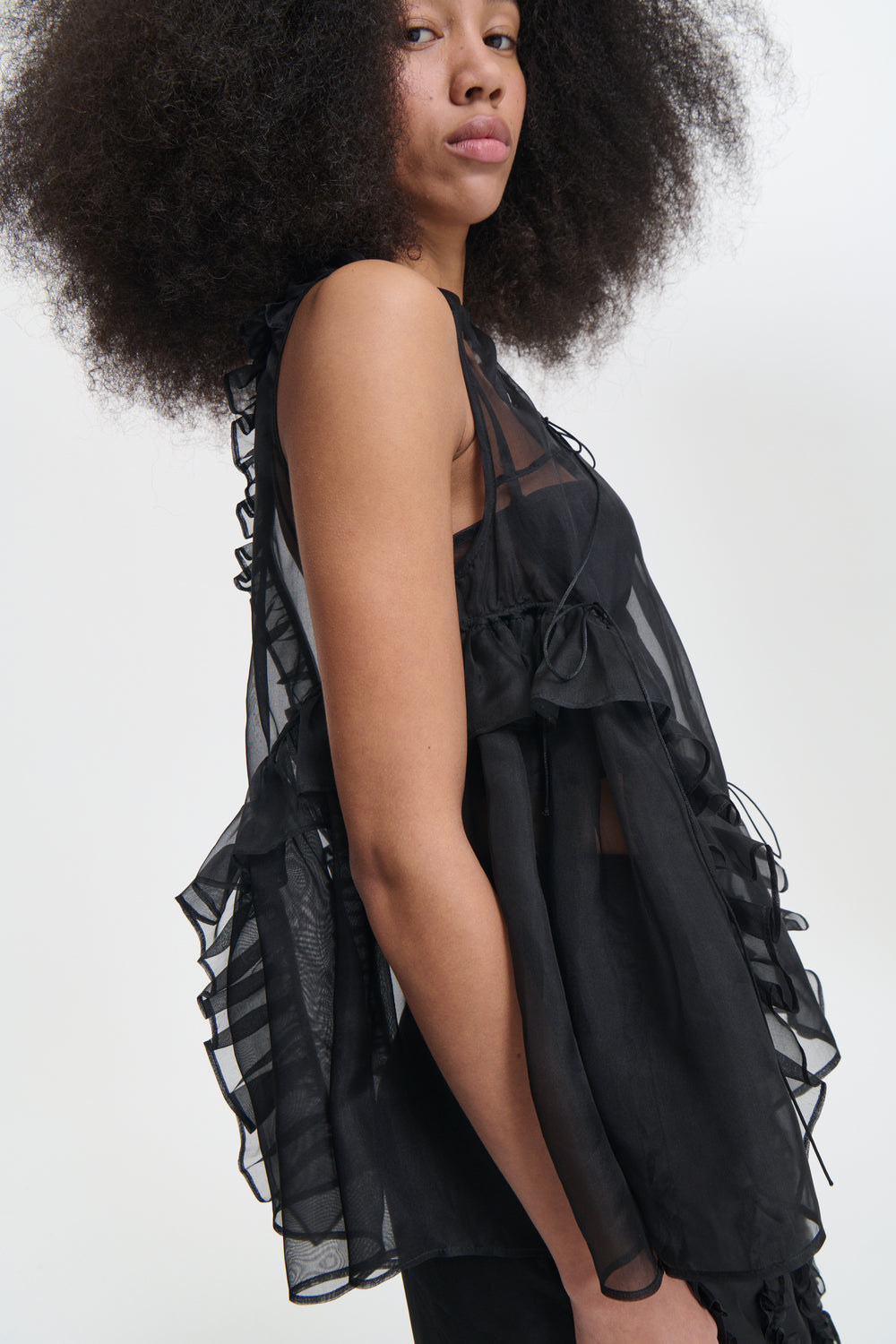 ORSALINA | TOP ORGANZA BLACK