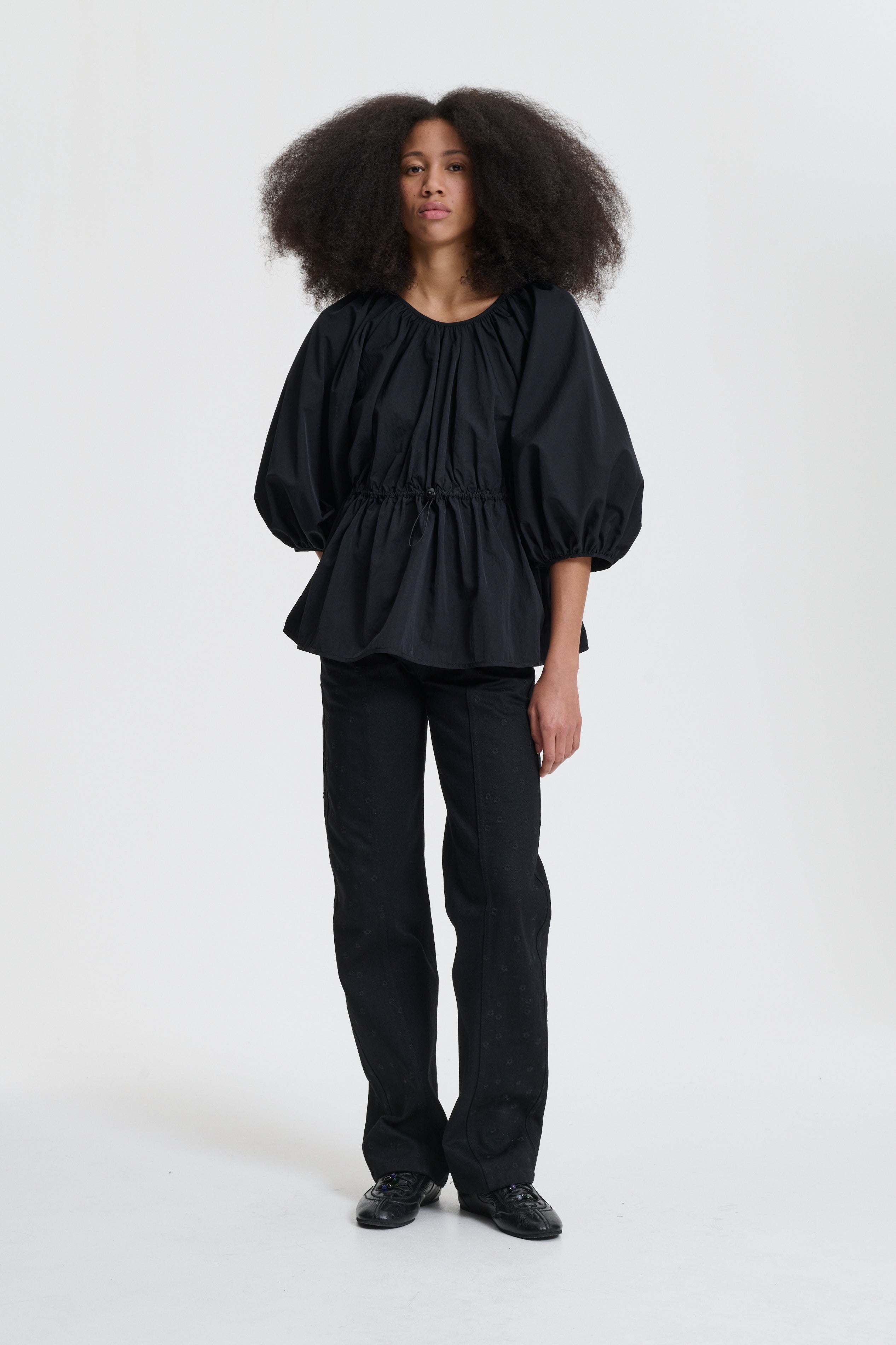 BERTA | TOP RECYCLED TAFFETA BLACK – Cecilie Bahnsen