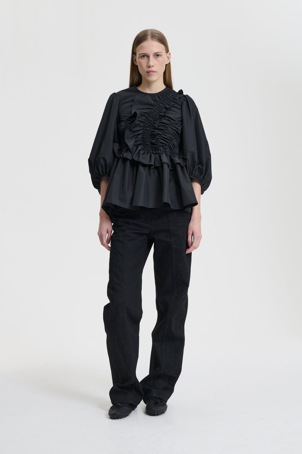 BRAN | TOP RECYCLED FAILLE BLACK