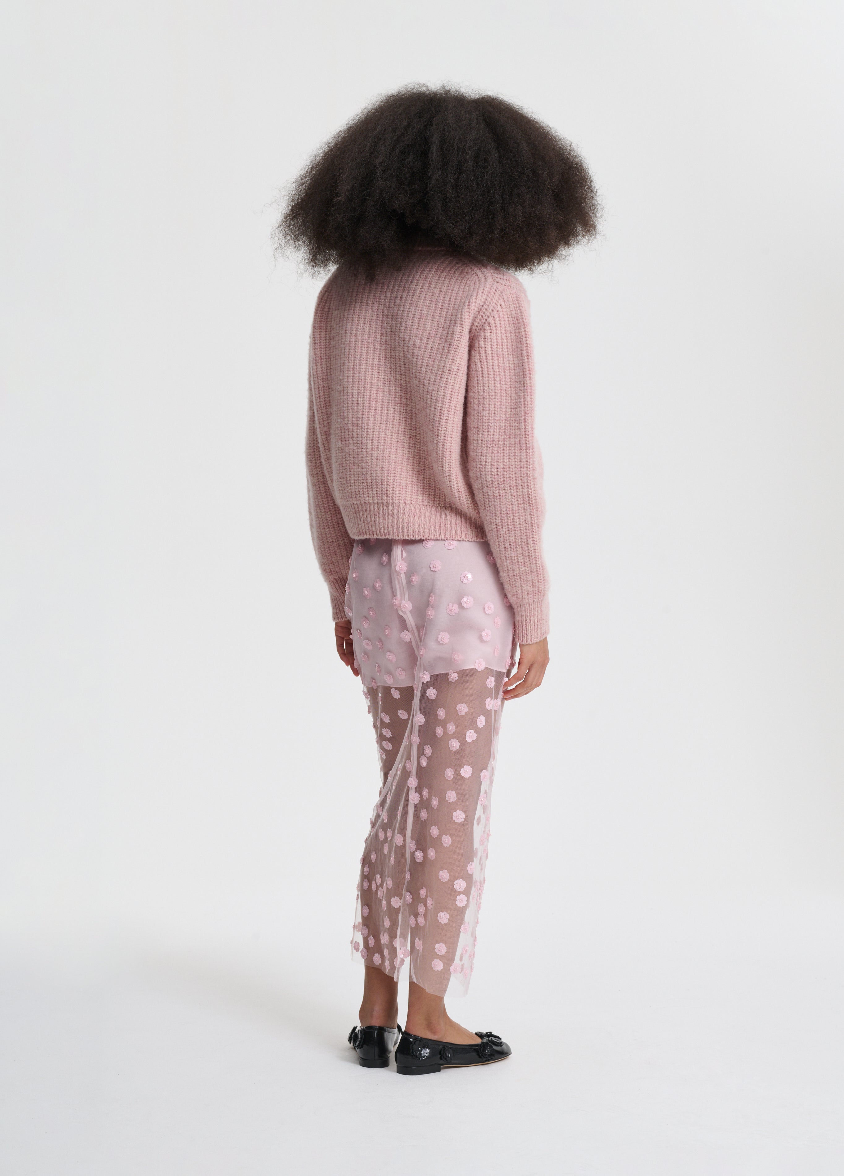GUS | SKIRT SEQUIN BLOSSOM TULLE BLUSH PINK