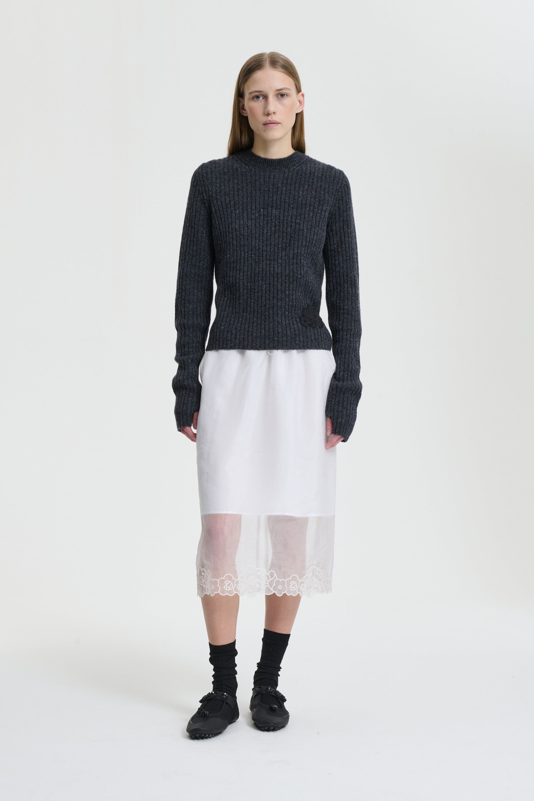 【美品】  Cecilie Bahnsen / セシリーバンセン | HEAVY ROLL NECKS モヘヤ ウール ハイネック ニットベスト | F | ネイビー | レディース CECILIE BAHNSEN - 【美品】 Cecilie Bahnsen / セシリーバンセン