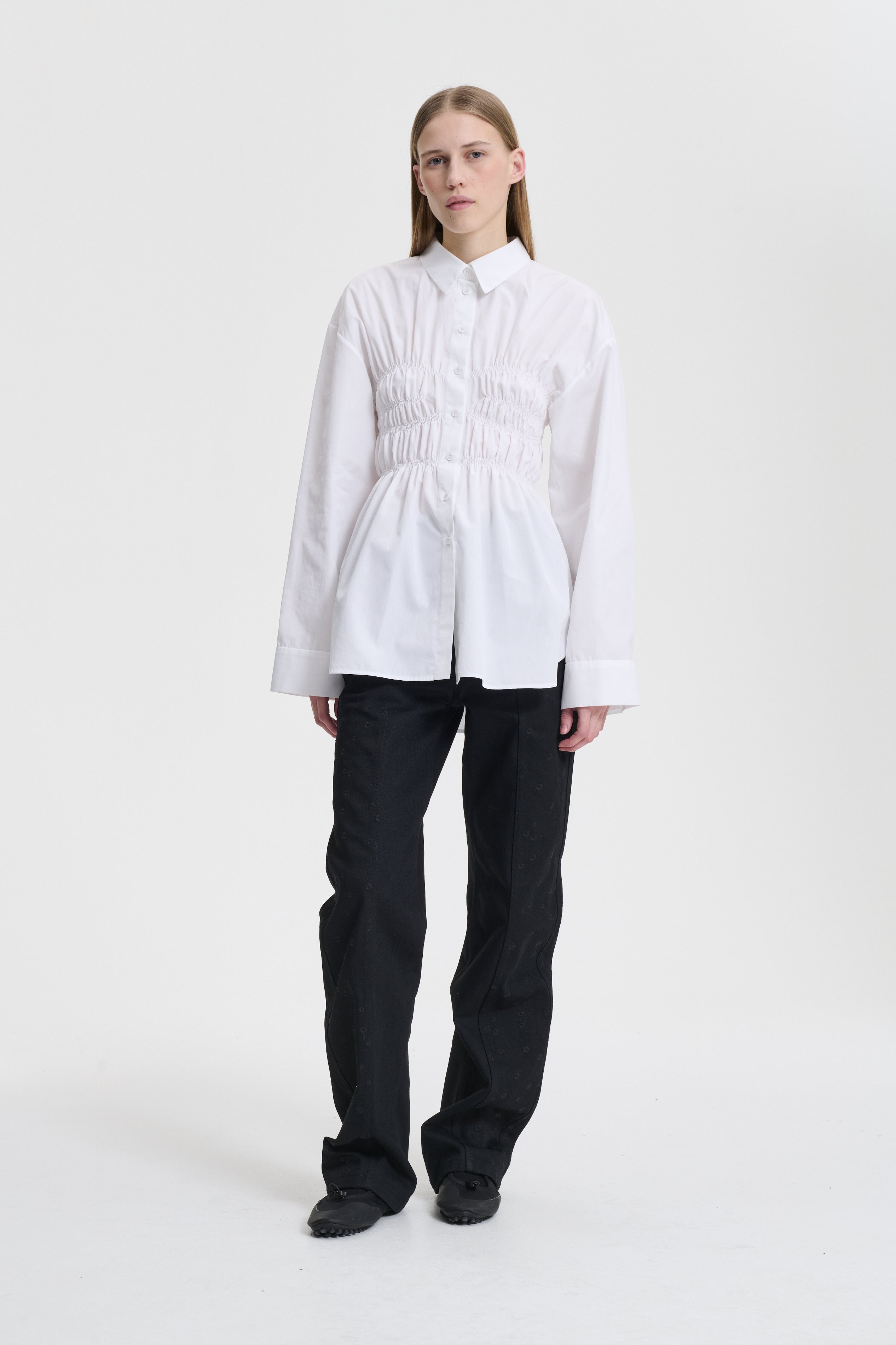 BLISS | TROUSERS EMBROIDERED DENIM BLACK – Cecilie Bahnsen