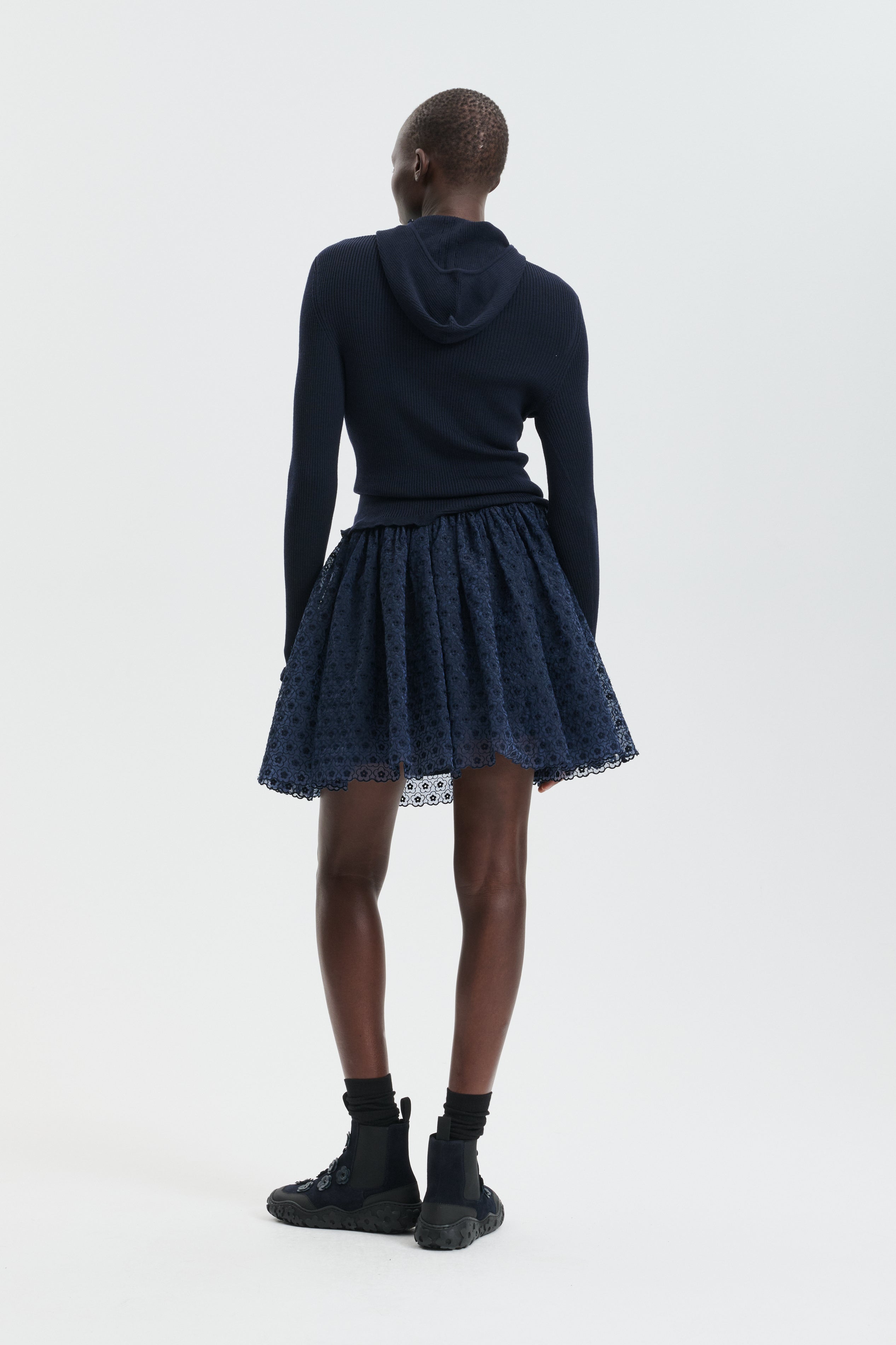CBBELMA | HOODIE FINE MERINO NAVY
