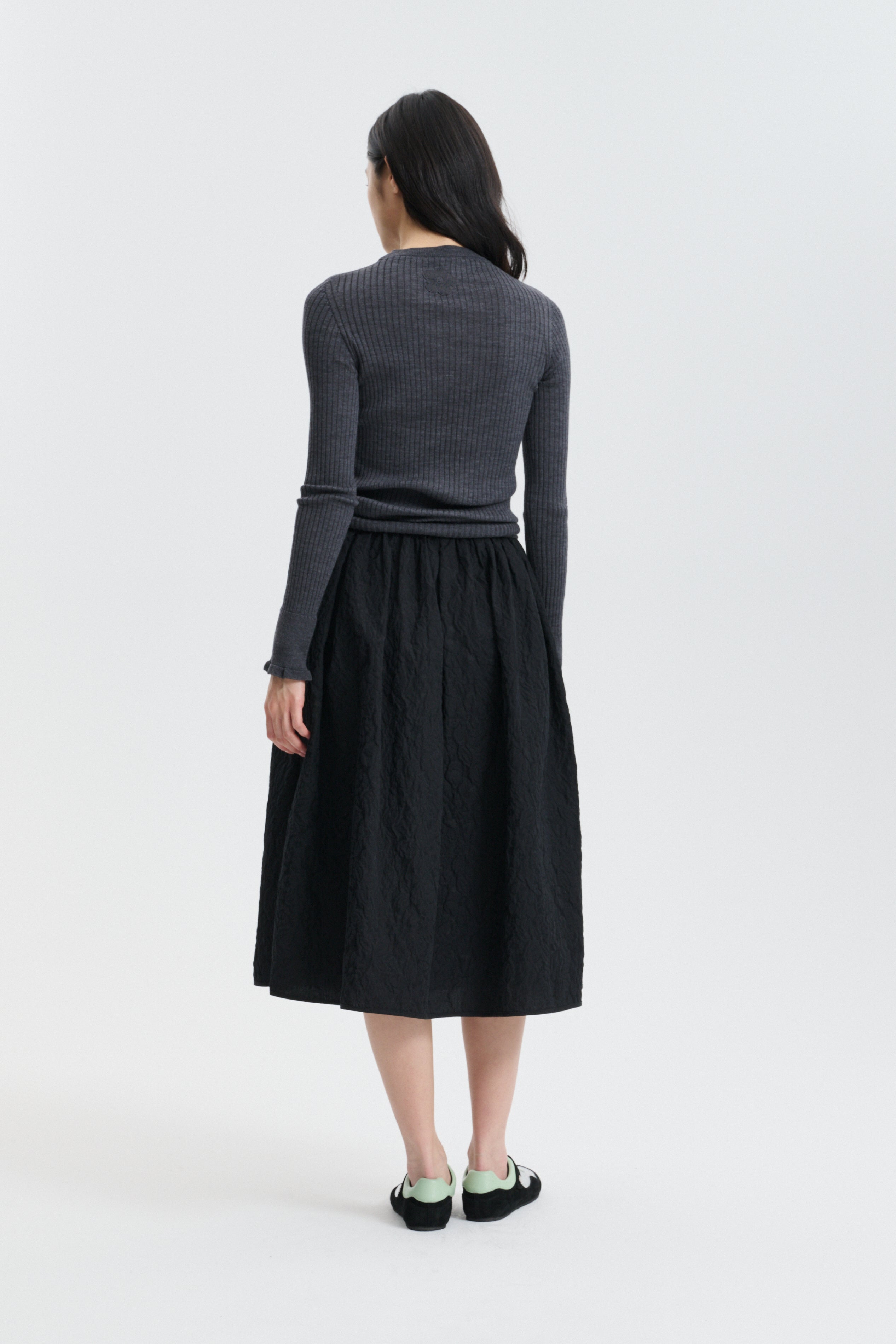CBFLORINE | TOP FINE MERINO GREY MELANGE