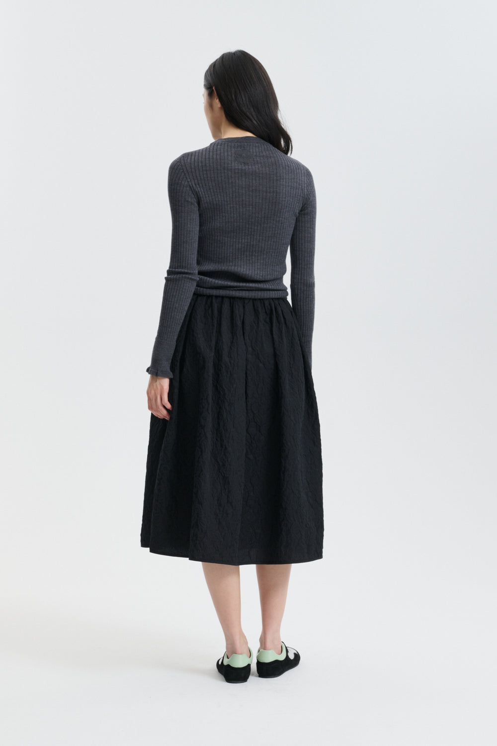 CBFLORINE | TOP FINE MERINO GREY MELANGE