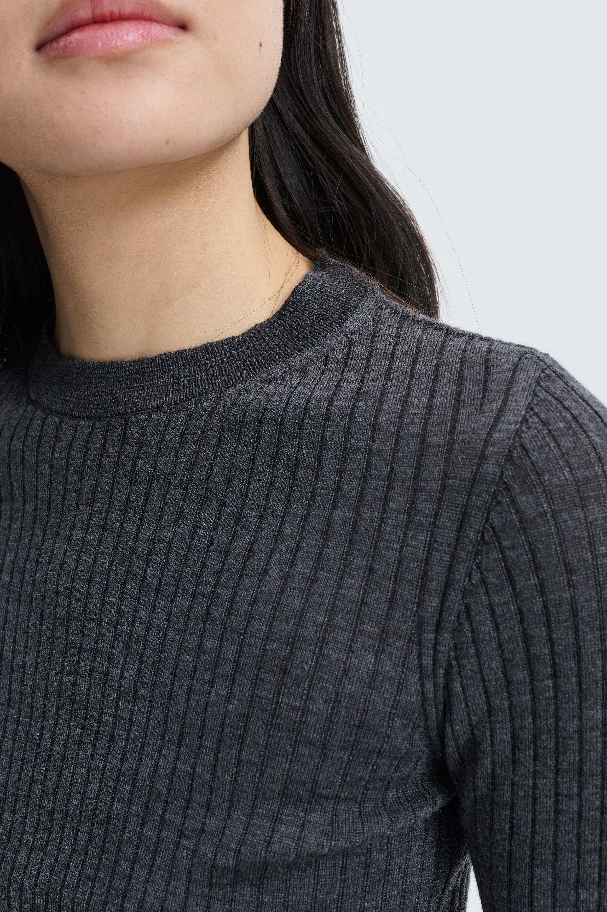 CBFLORINE | TOP FINE MERINO GREY MELANGE