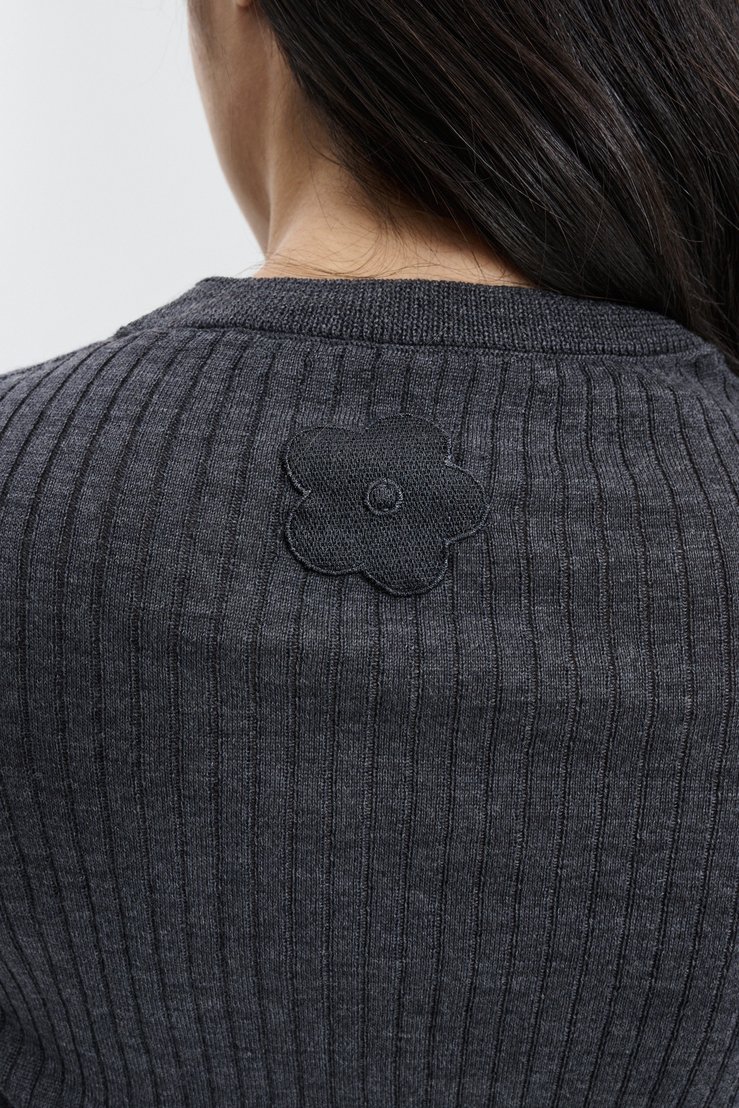 CBFLORINE | TOP FINE MERINO GREY MELANGE