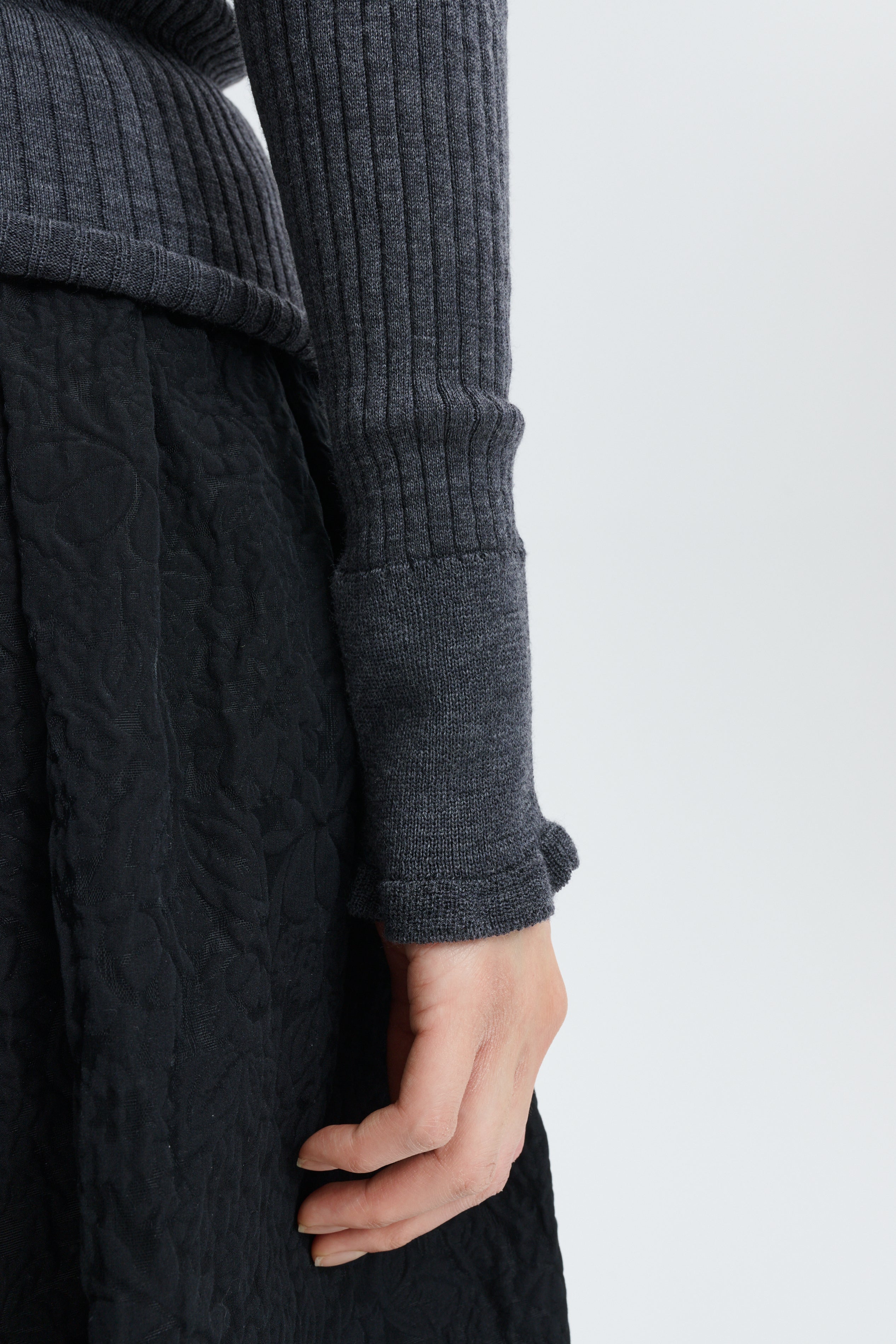 CBFLORINE | TOP FINE MERINO GREY MELANGE