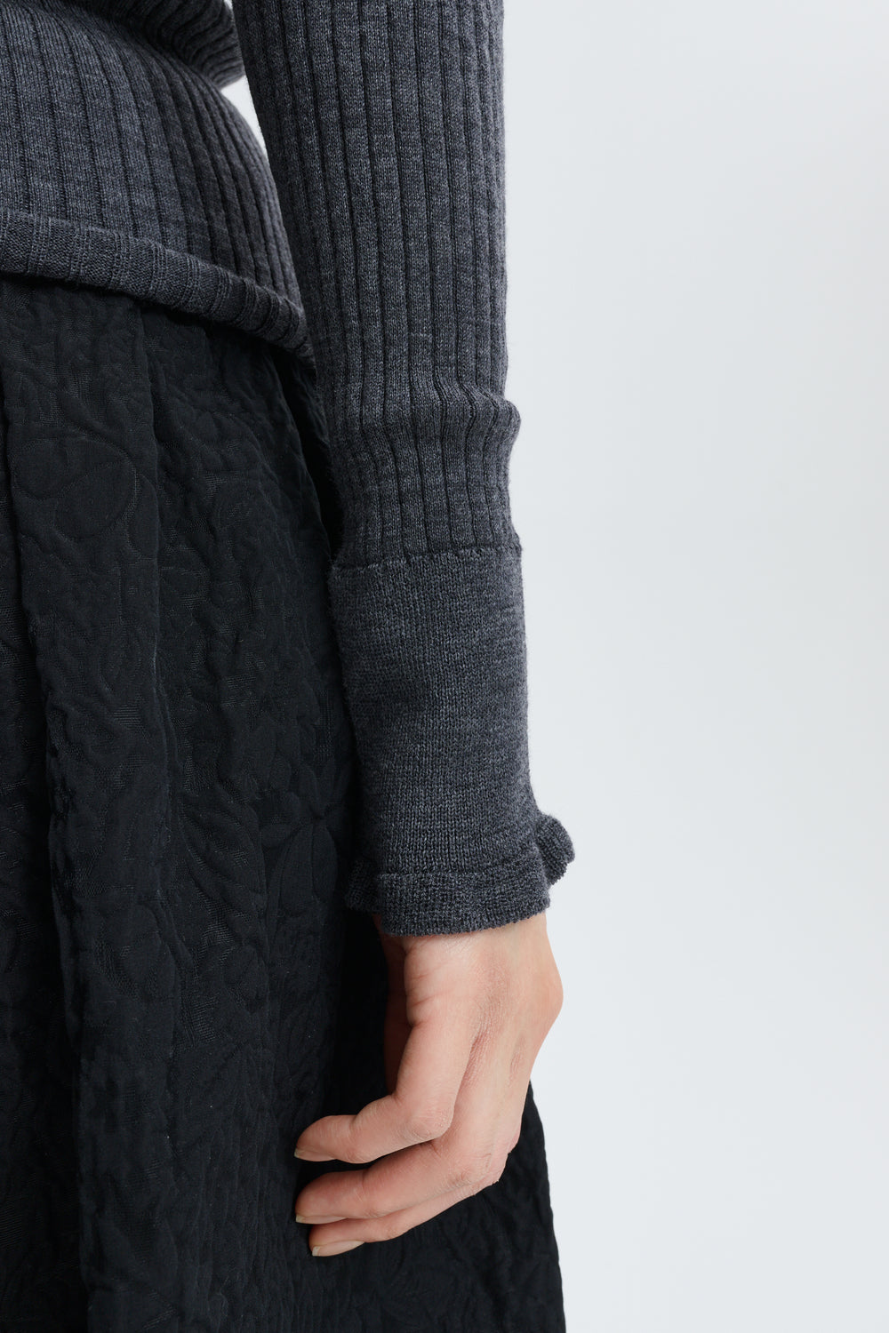 CBFLORINE | TOP FINE MERINO GREY MELANGE