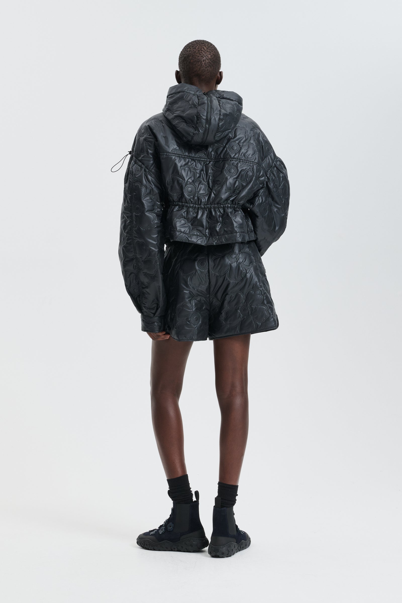 CBFLAVO | JACKET FLORAL EMBOSSMENT BLACK