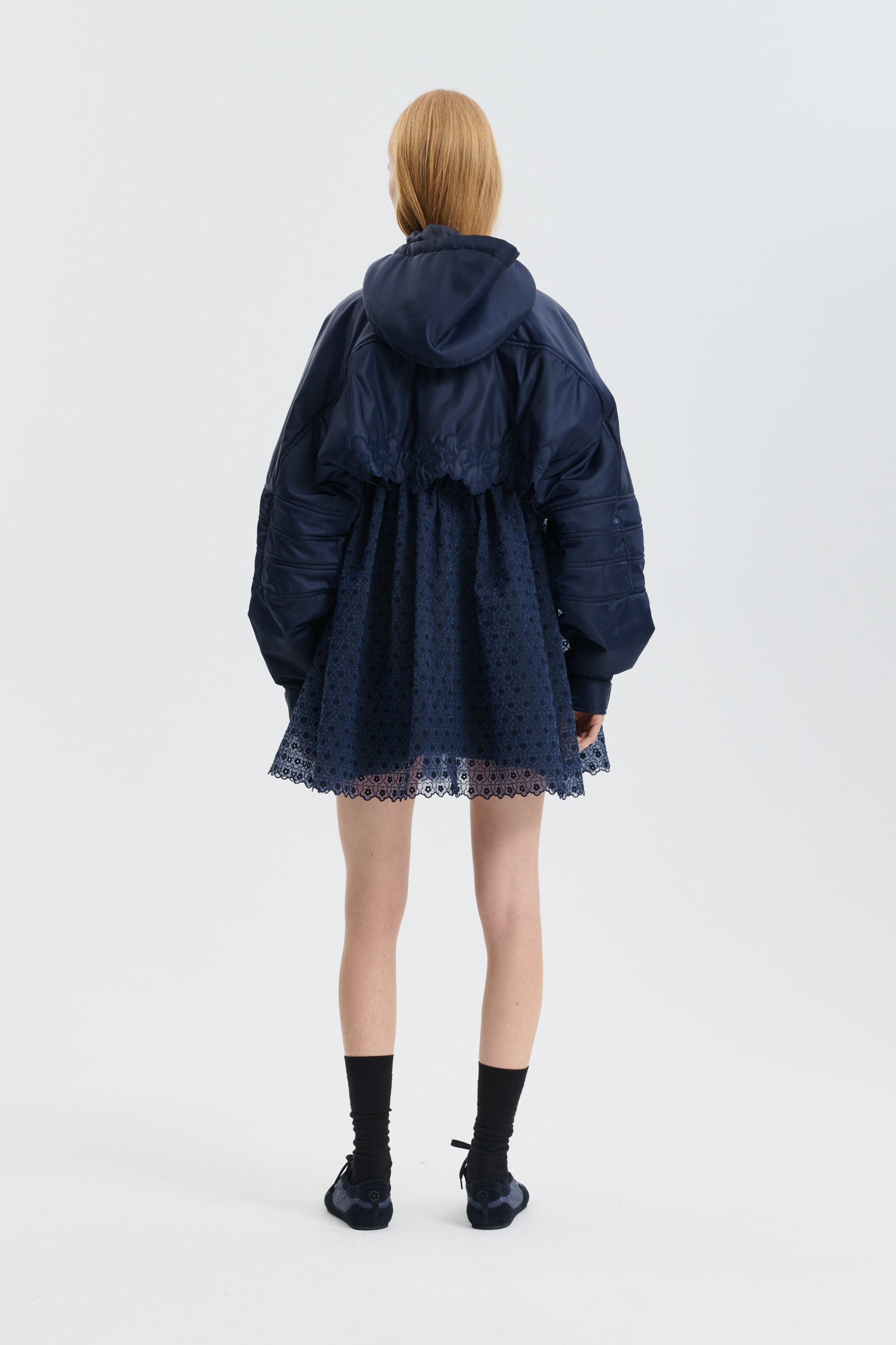 CBFINNUR | JACKET EMB TECHNICAL NYLON NAVY