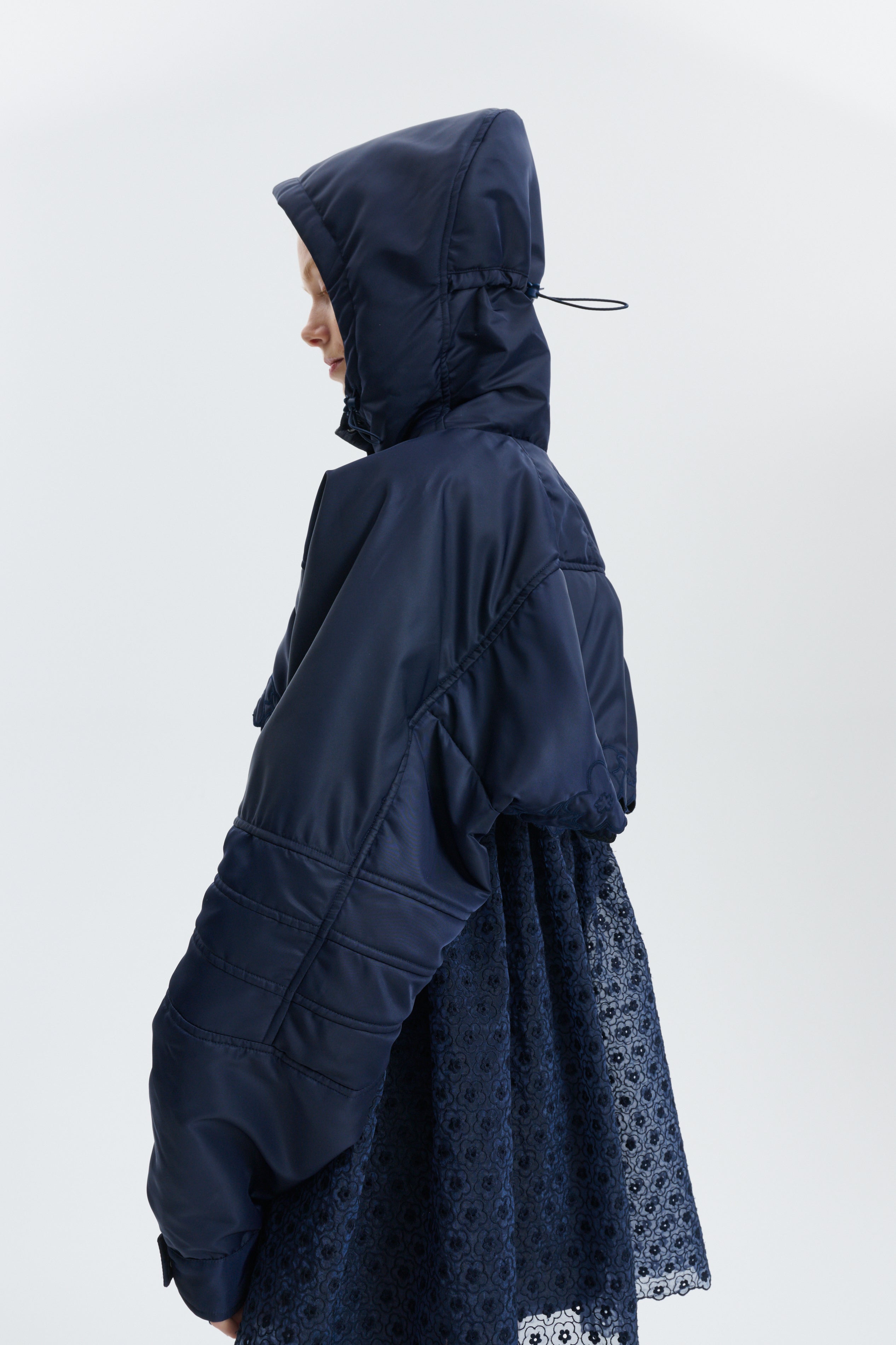 CBFINNUR | JACKET EMB TECHNICAL NYLON NAVY