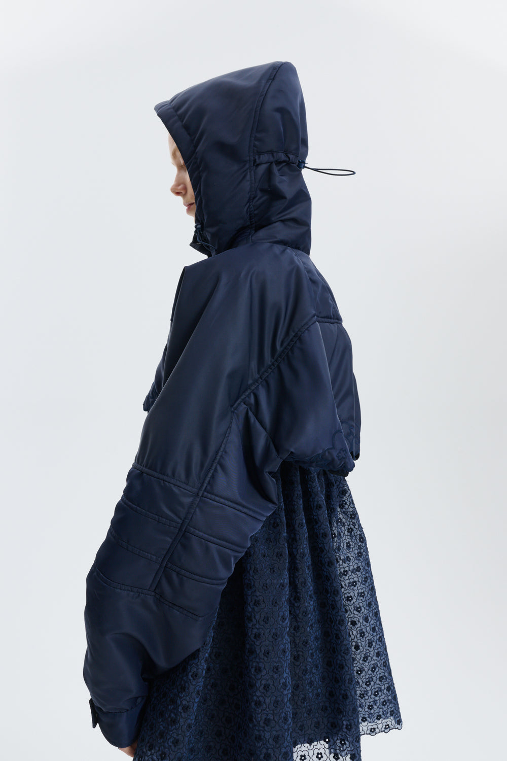 CBFINNUR | JACKET EMB TECHNICAL NYLON NAVY