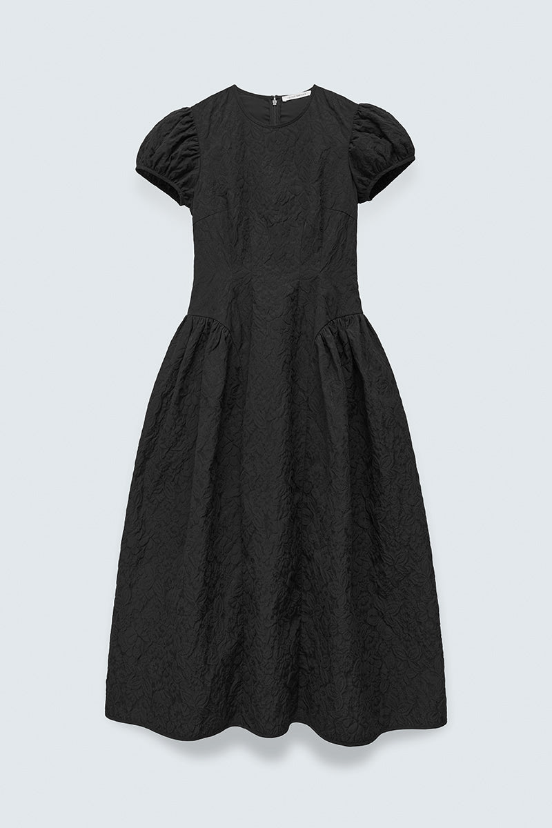 CBCLEOPATRA | DRESS FLORATINI MATELASSÉ BLACK
