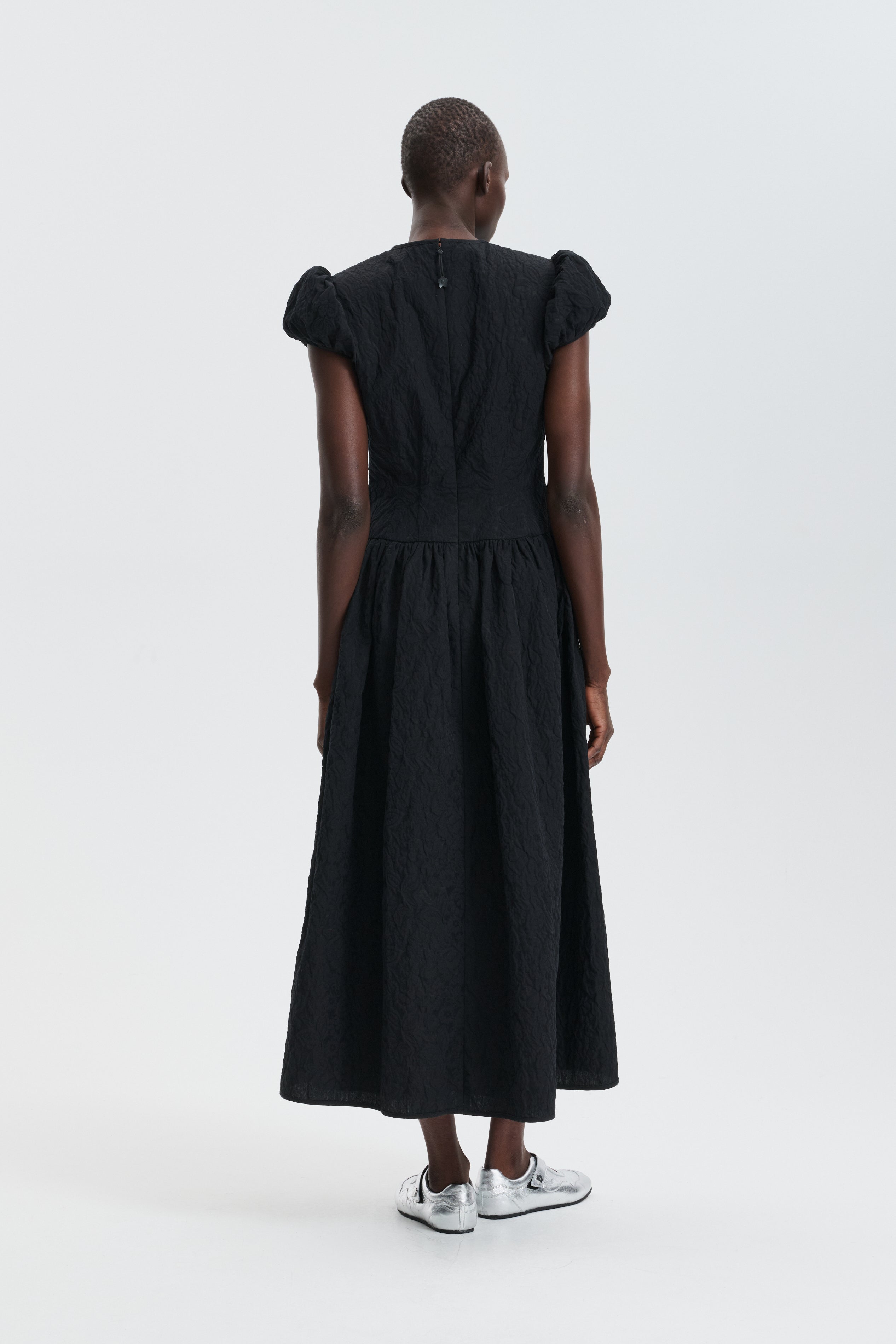 CBCLEOPATRA | DRESS FLORATINI MATELASSÉ BLACK