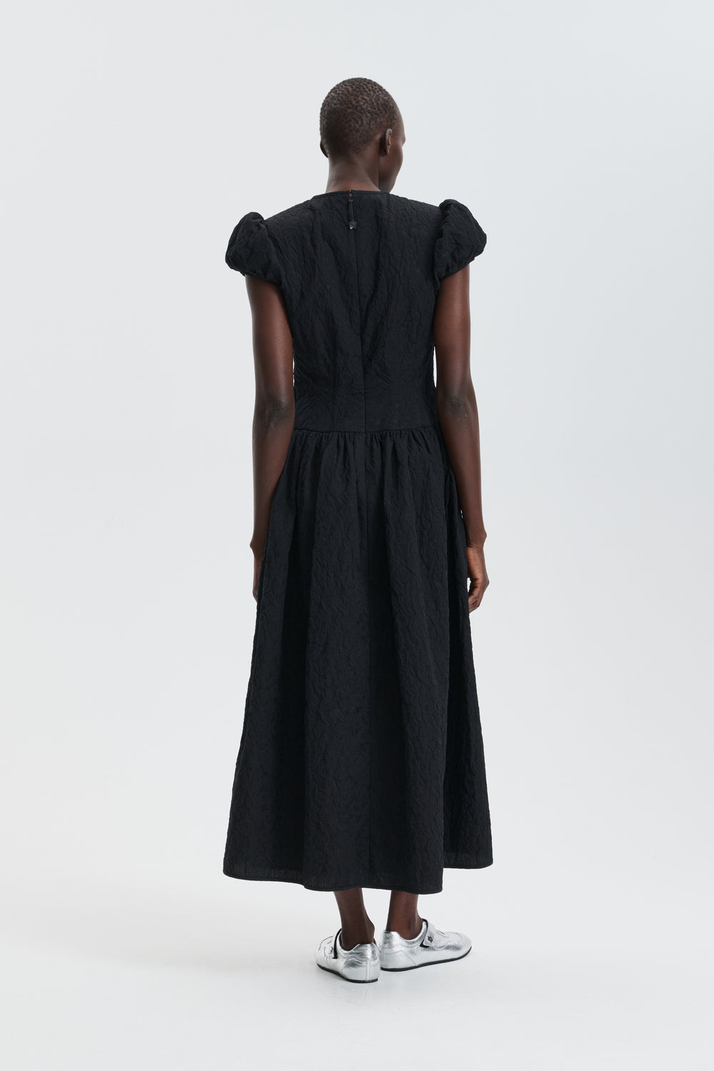 CBCLEOPATRA | DRESS FLORATINI MATELASSÉ BLACK