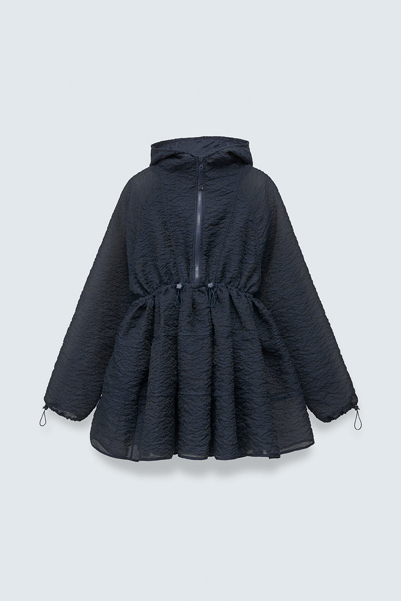 CBFREESIA | DRESS BRODIA MATELASSÉ NAVY