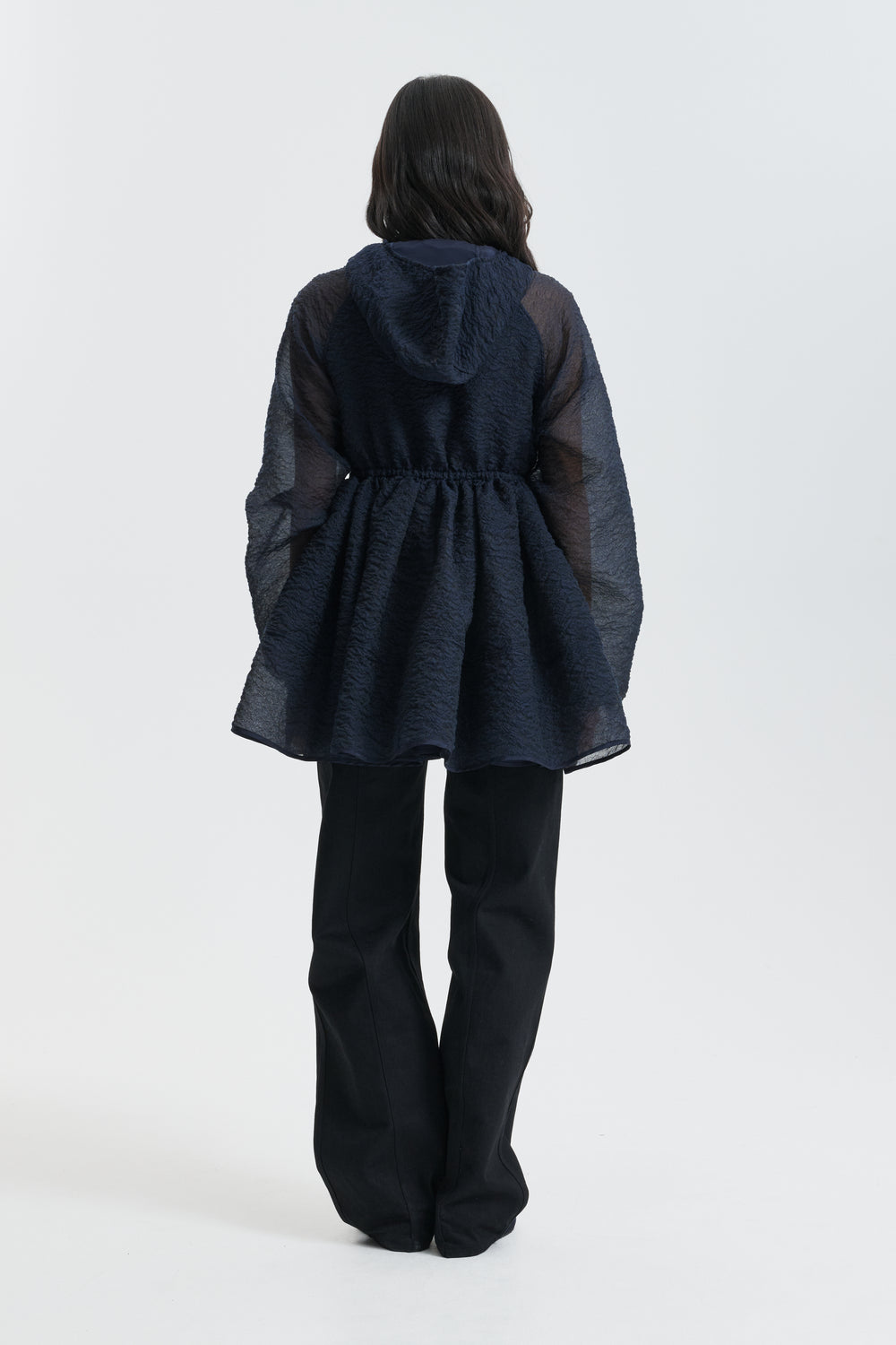 CBFREESIA | DRESS BRODIA MATELASSÉ NAVY