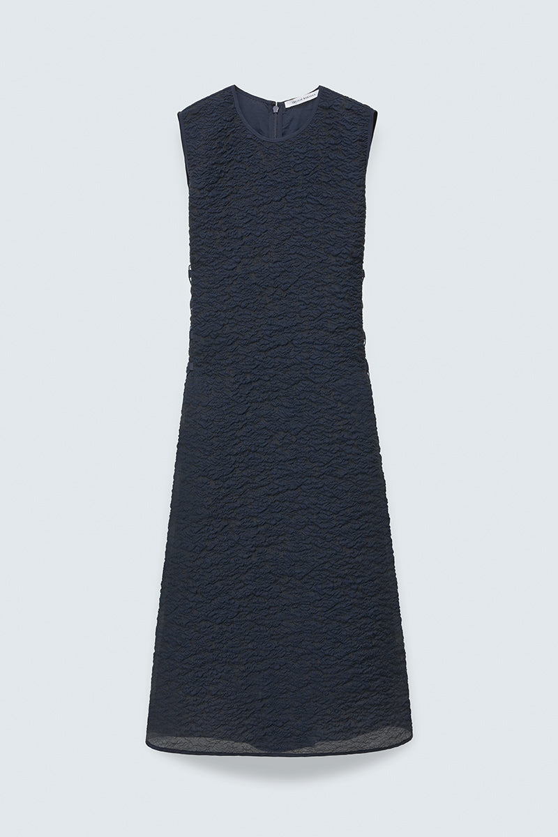 CBFLORIA | DRESS BRODIA MATELASSÉ NAVY